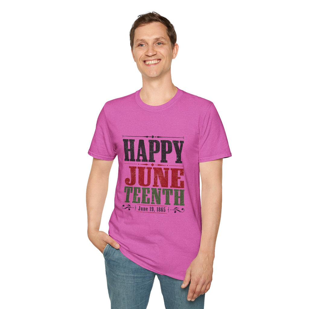 Juneteenth T-Shirt — "Happy Juneteenth" Celebration Tee