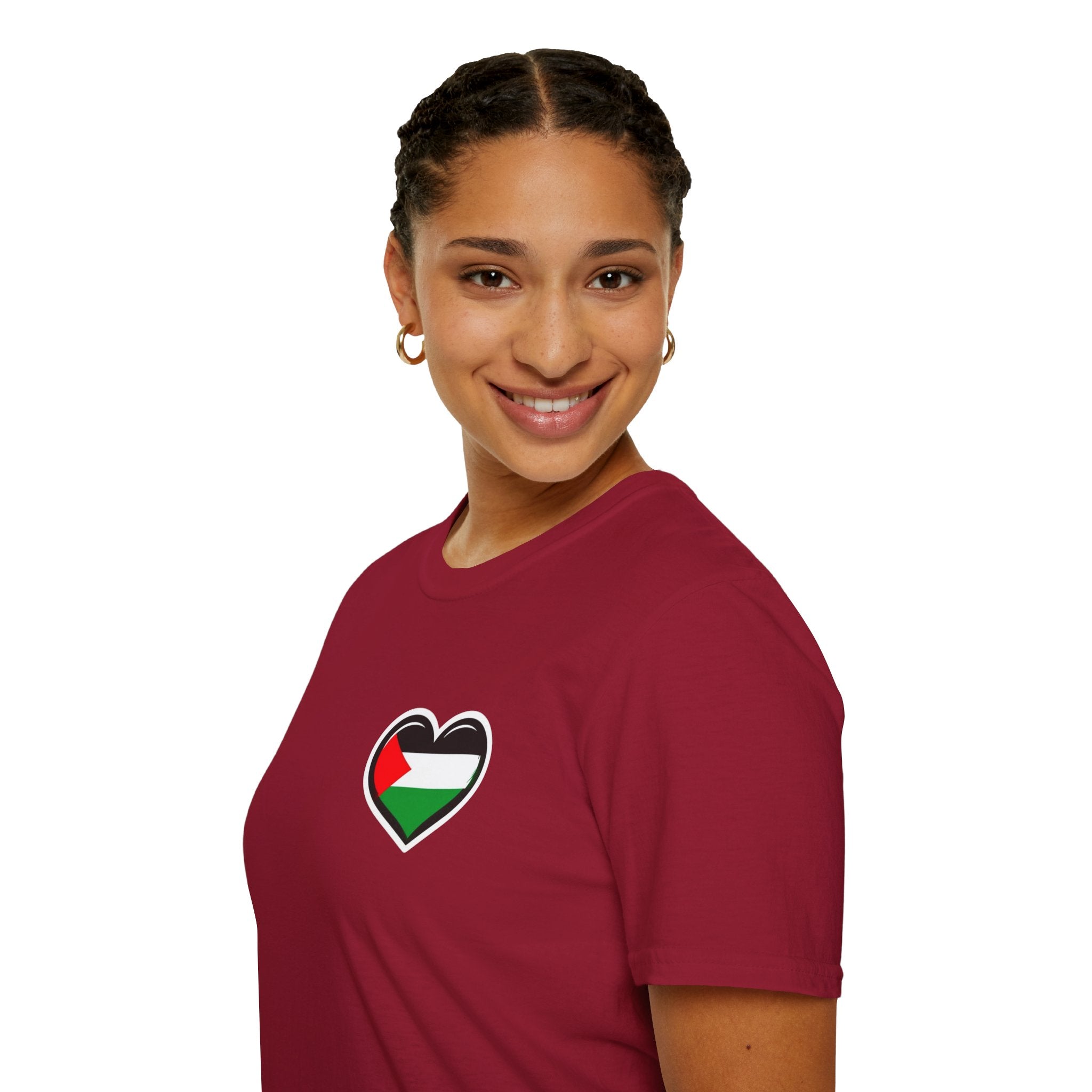 Camiseta unisex de estilo suave: "Apoya a Gaza y todos somos Palestina".