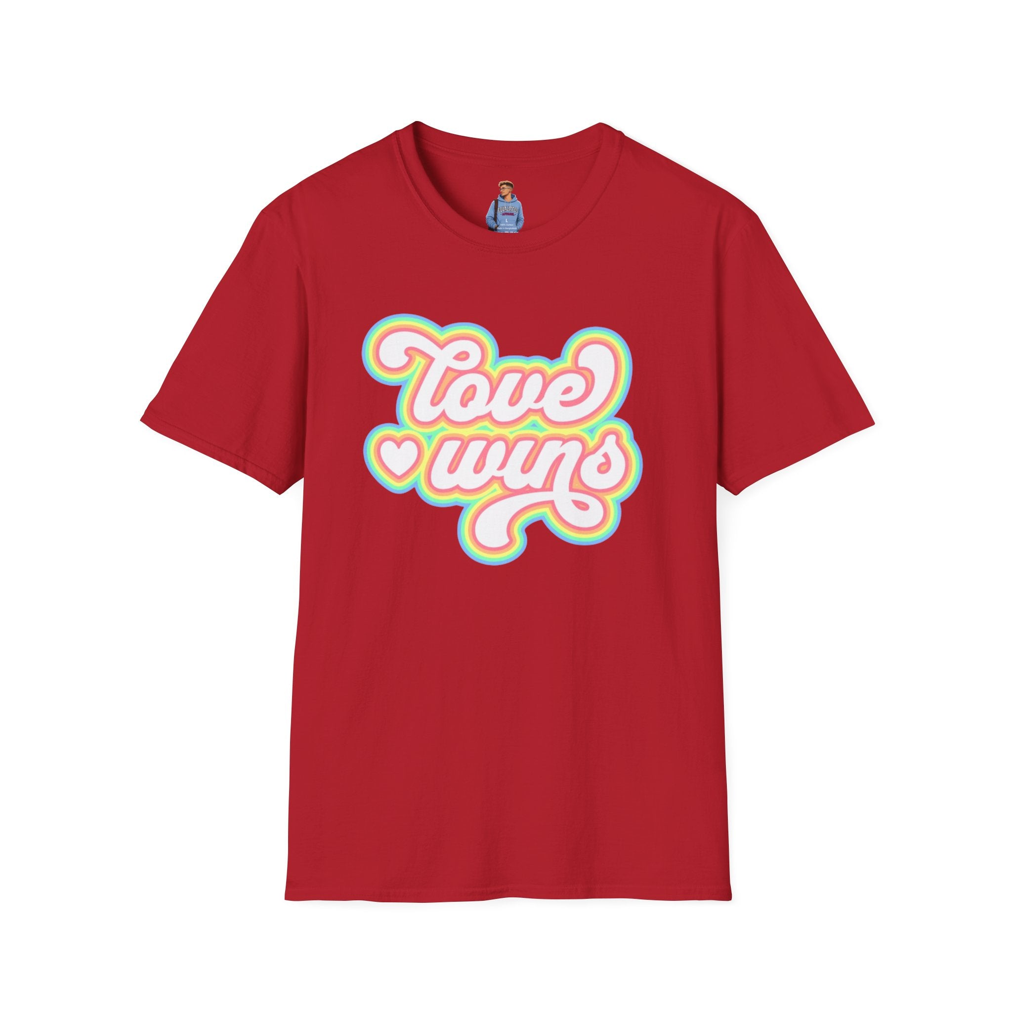 Love Wins Unisex Softstyle T-Shirt - Positive Vibes for Pride and Everyday Wear