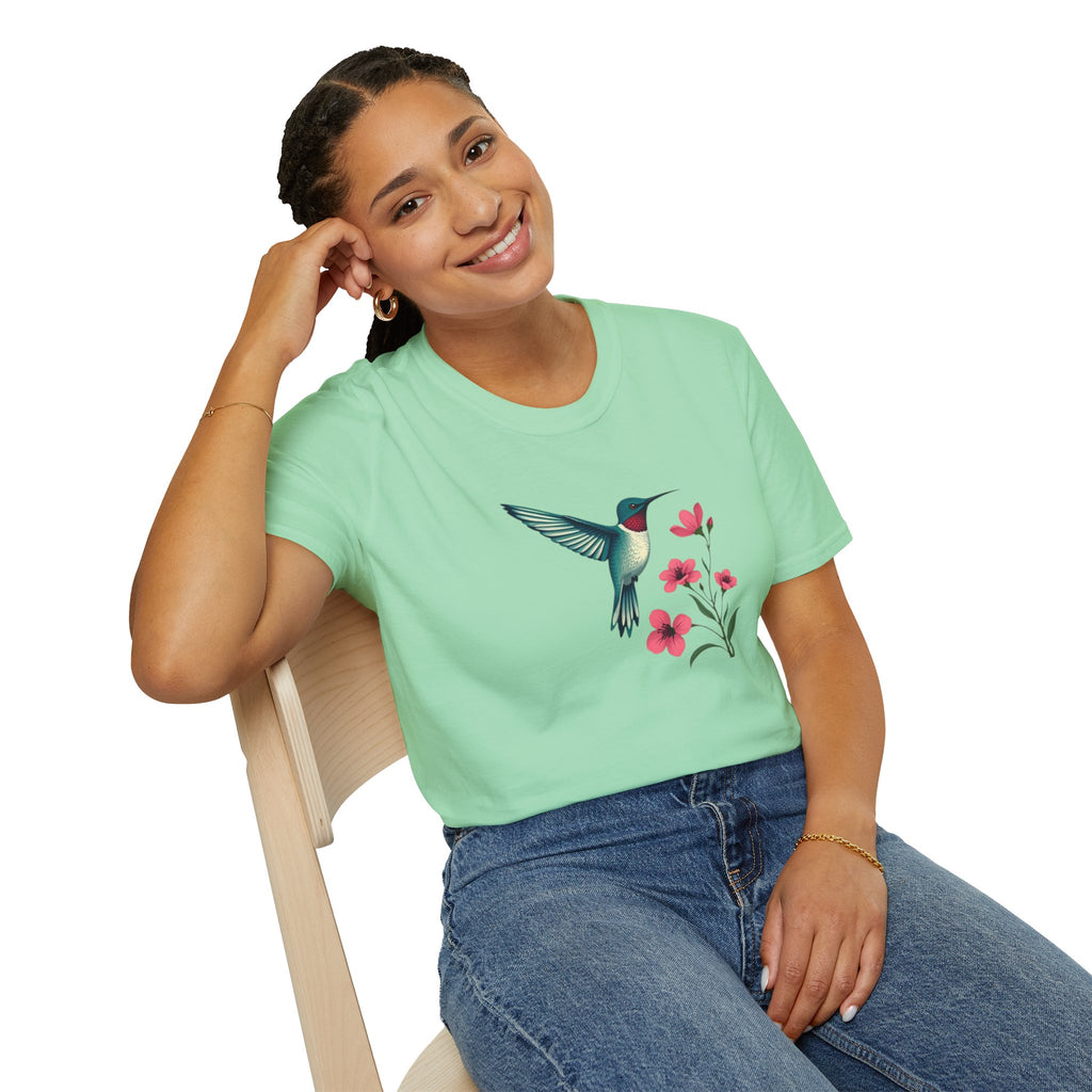 Floral Hummingbird T-Shirt