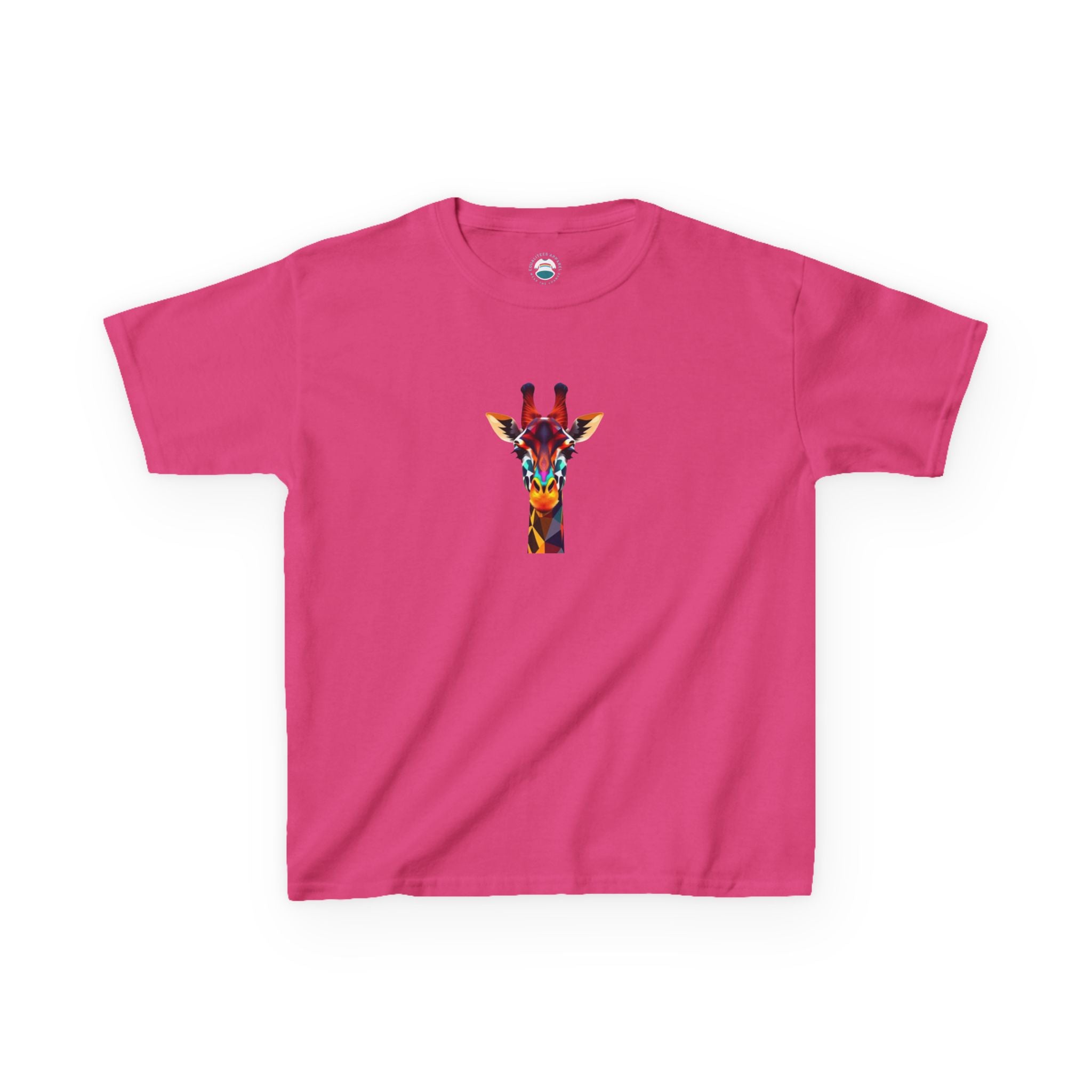 Colorful Fractal Giraffe Kids Heavy Cotton™ Tee - EqualiTees.Me