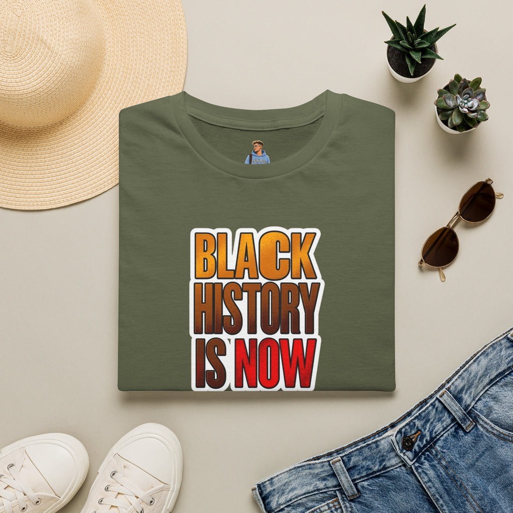 Camiseta unisex Softstyle: camiseta inspiradora "La historia negra es ahora"