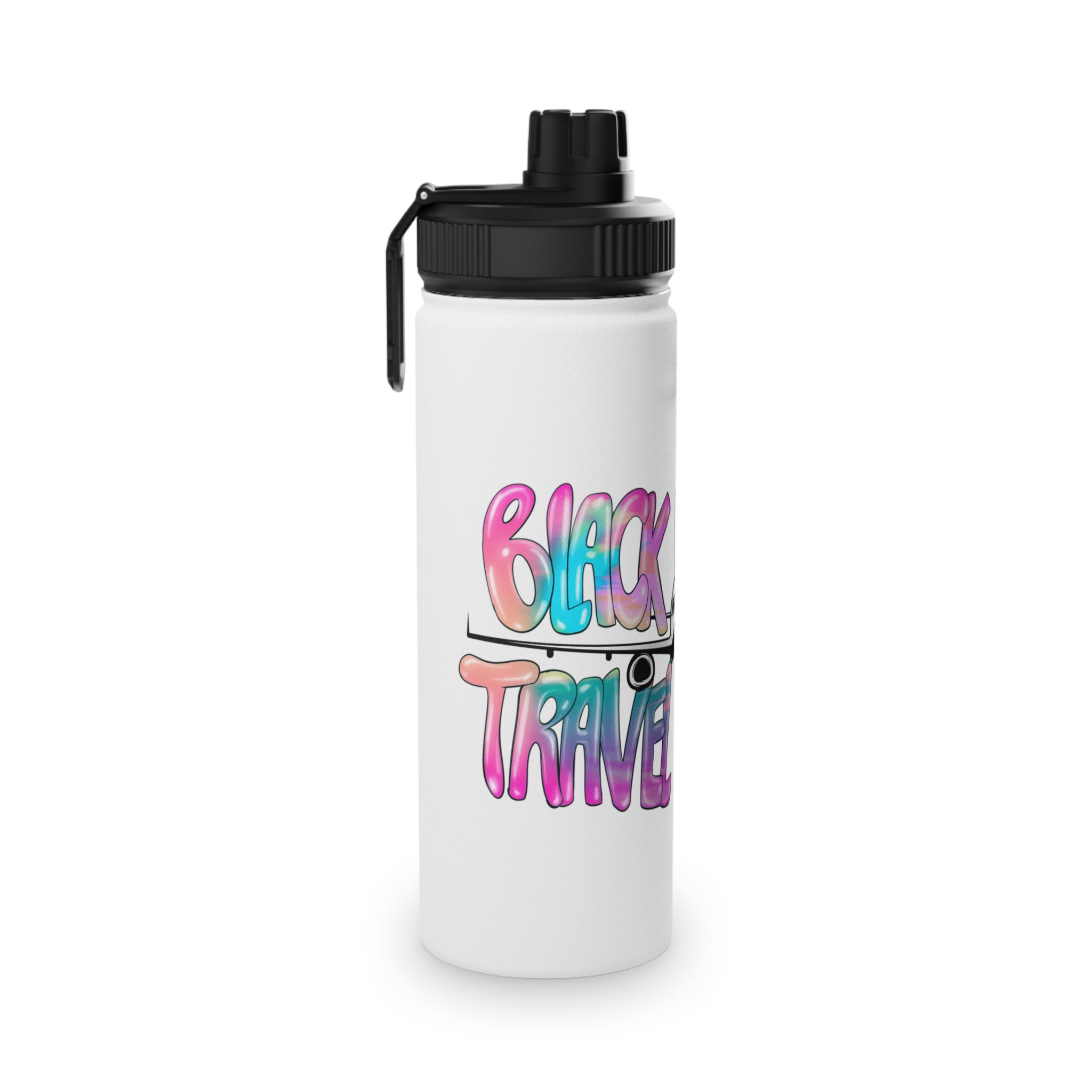 BTTF - Black Trans Travel Fund Logo Stainless Steel Sports Water Bottle