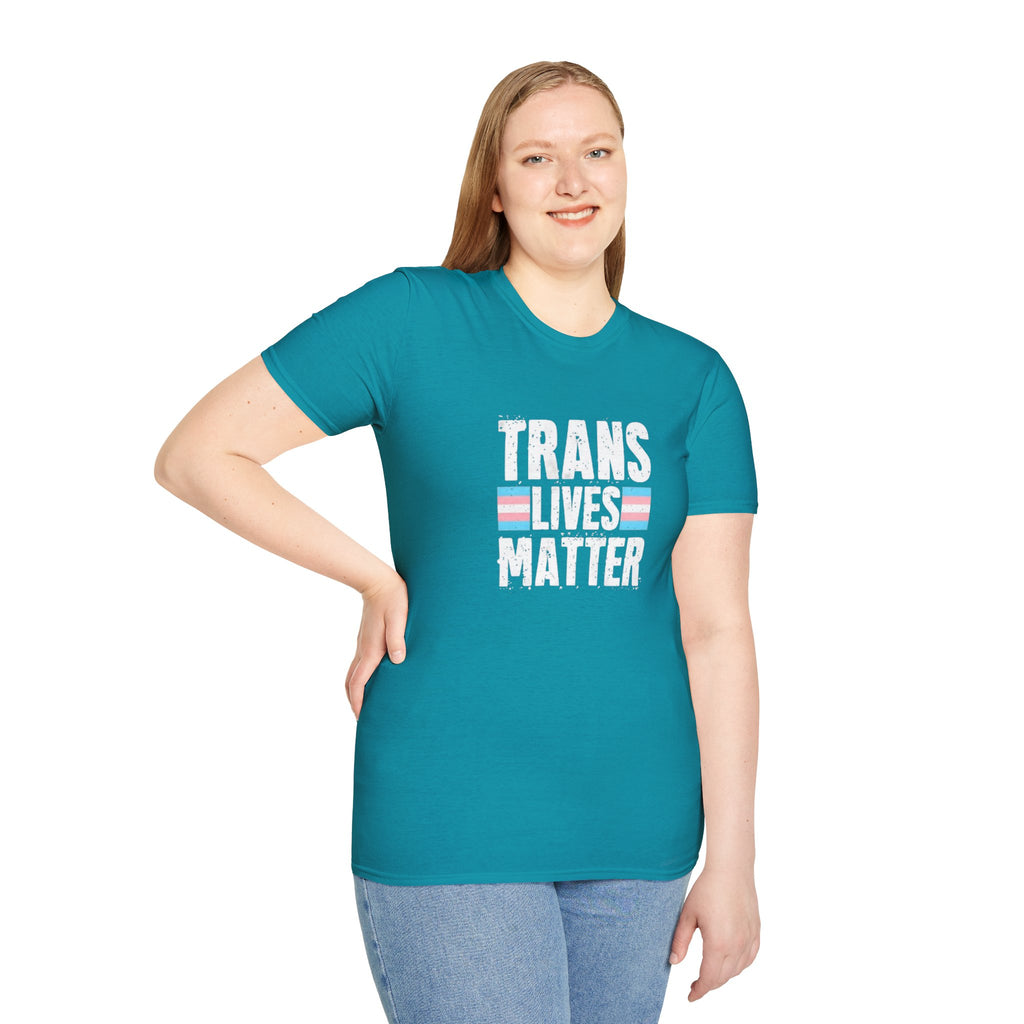 Trans Lives Matter Unisex Softstyle T-Shirt - Support LGBTQ+ Rights