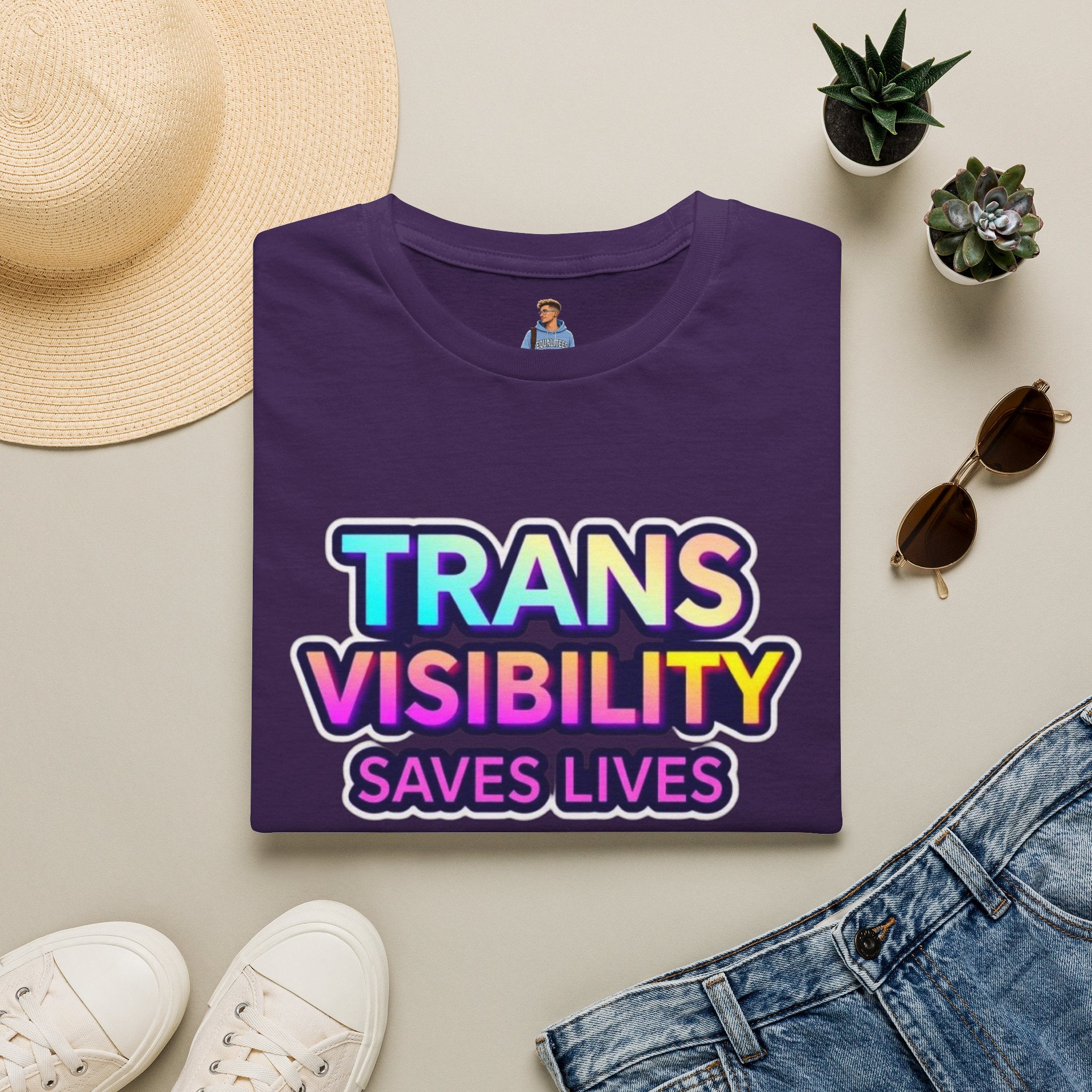 Trans Visibility Saves Lives Statement T-shirt