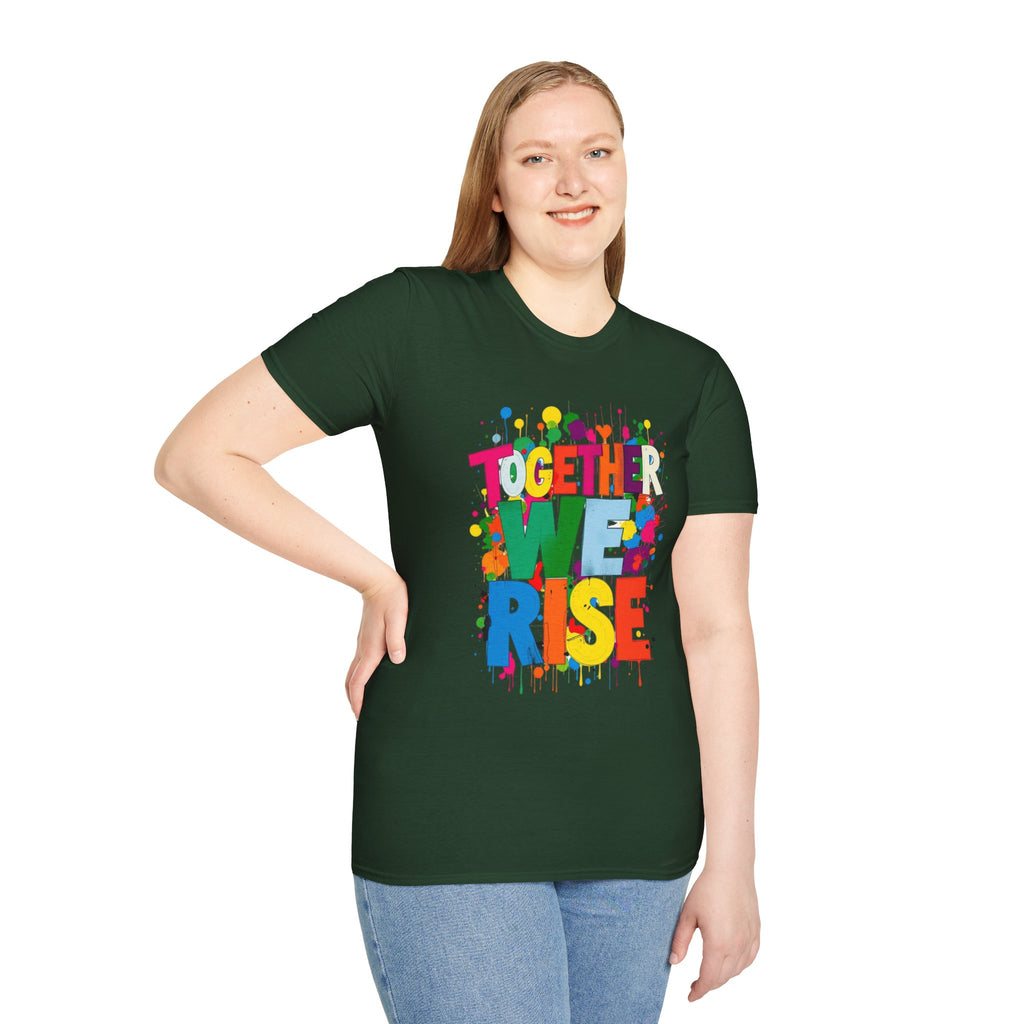 Juntos nos levantamos Camiseta unisex de estilo suave