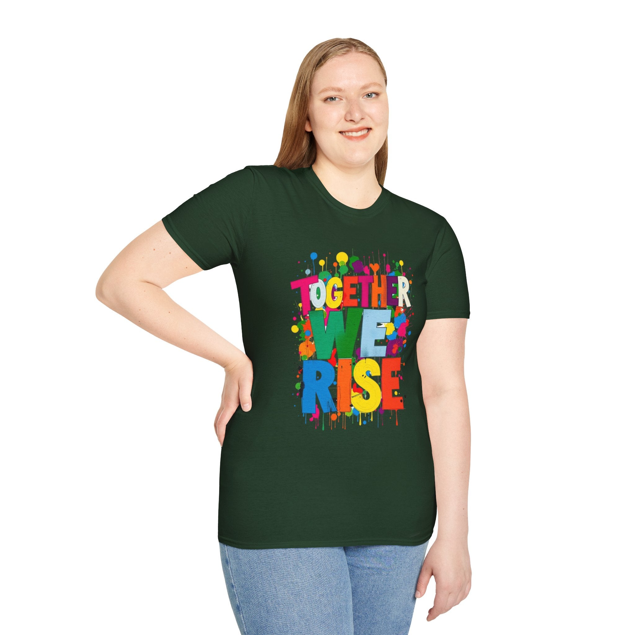Juntos nos levantamos Camiseta unisex de estilo suave
