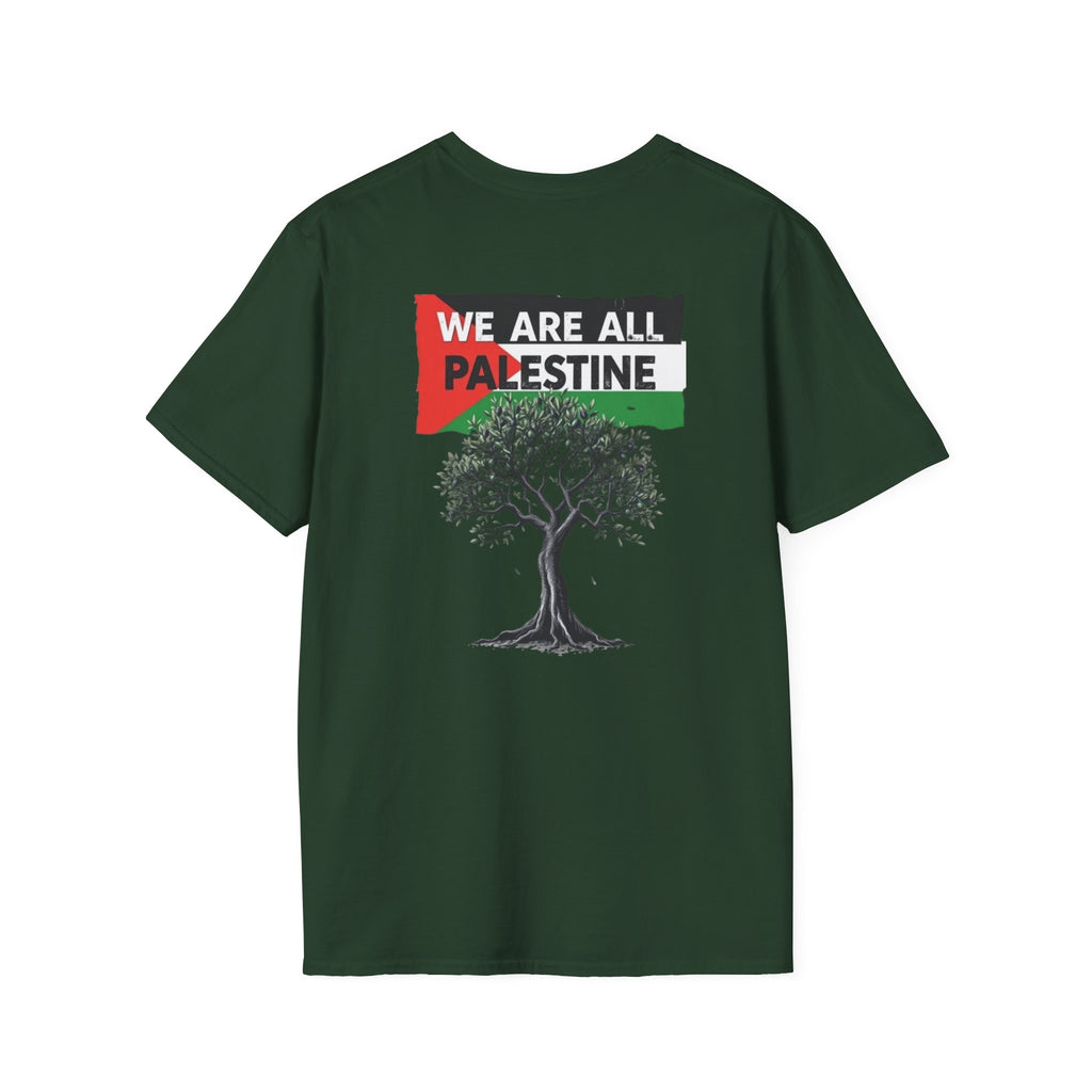 Camiseta unisex de estilo suave: "Apoya a Gaza y todos somos Palestina".