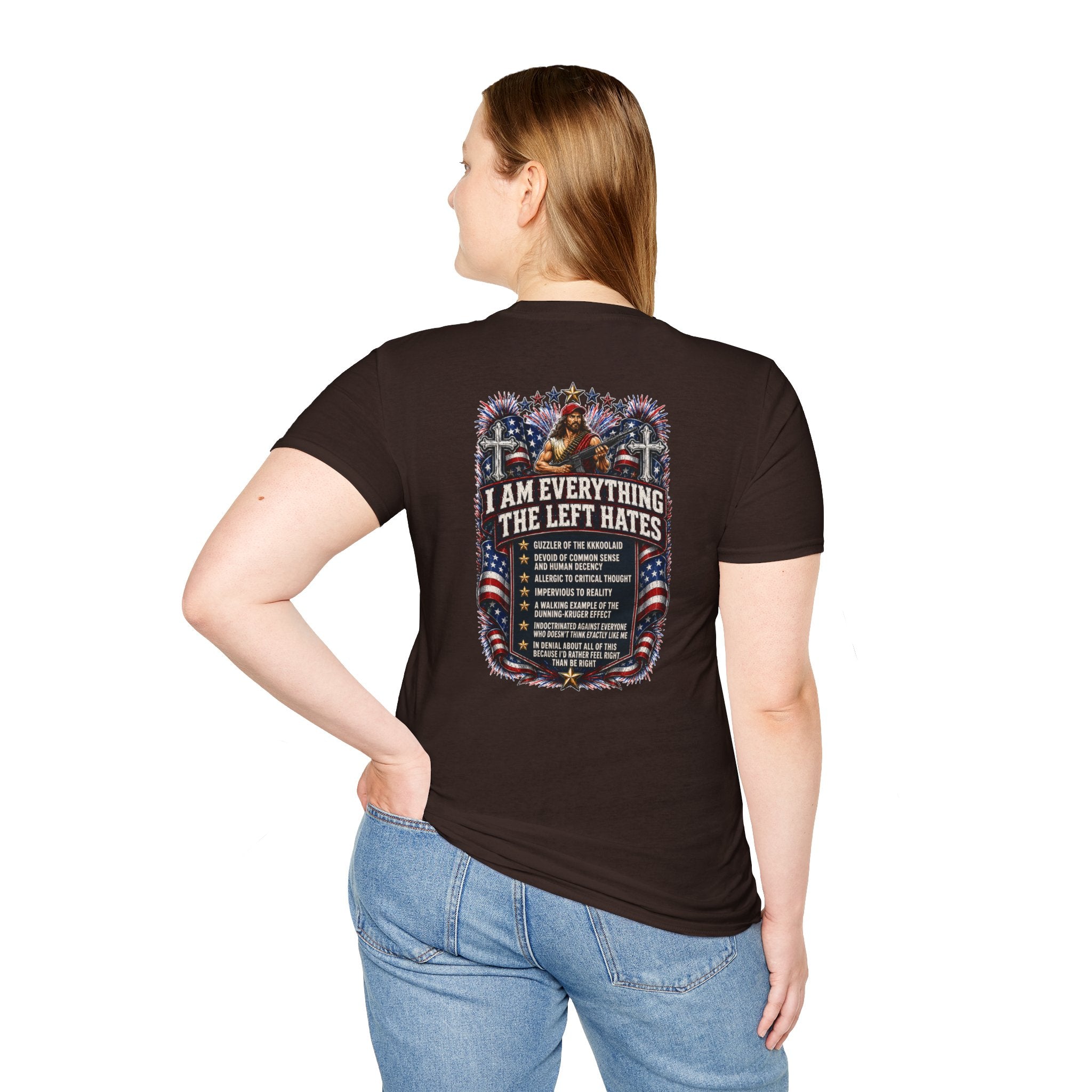 Star Spangled Awesome Graphic Tee ("Proud to Be Delusional Bootlicking Nazi Trash")