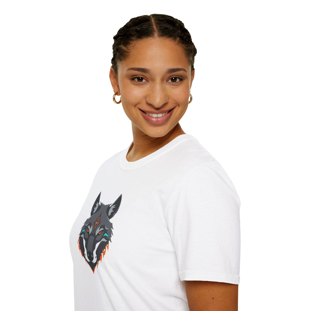 Mystical Wolf Design Unisex Softstyle T-shirt