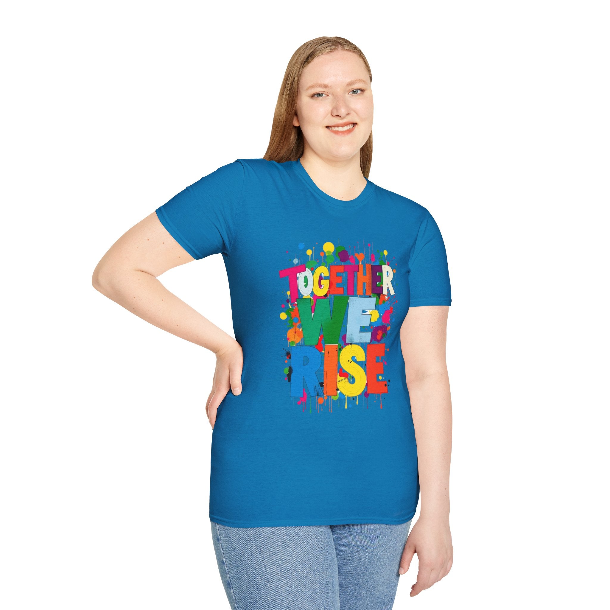 Juntos nos levantamos Camiseta unisex de estilo suave
