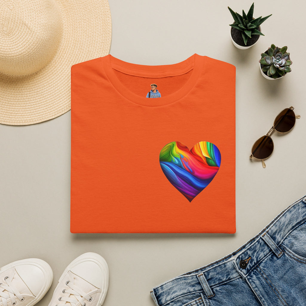 Camiseta unisex Softstyle - Diseño de corazón de orgullo con la frase 'La existencia es resistencia'