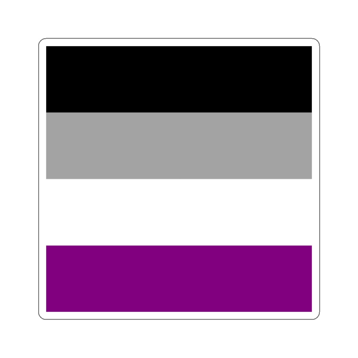 Asexual Pride Flag Die-Cut Sticker - EqualiTees.Me