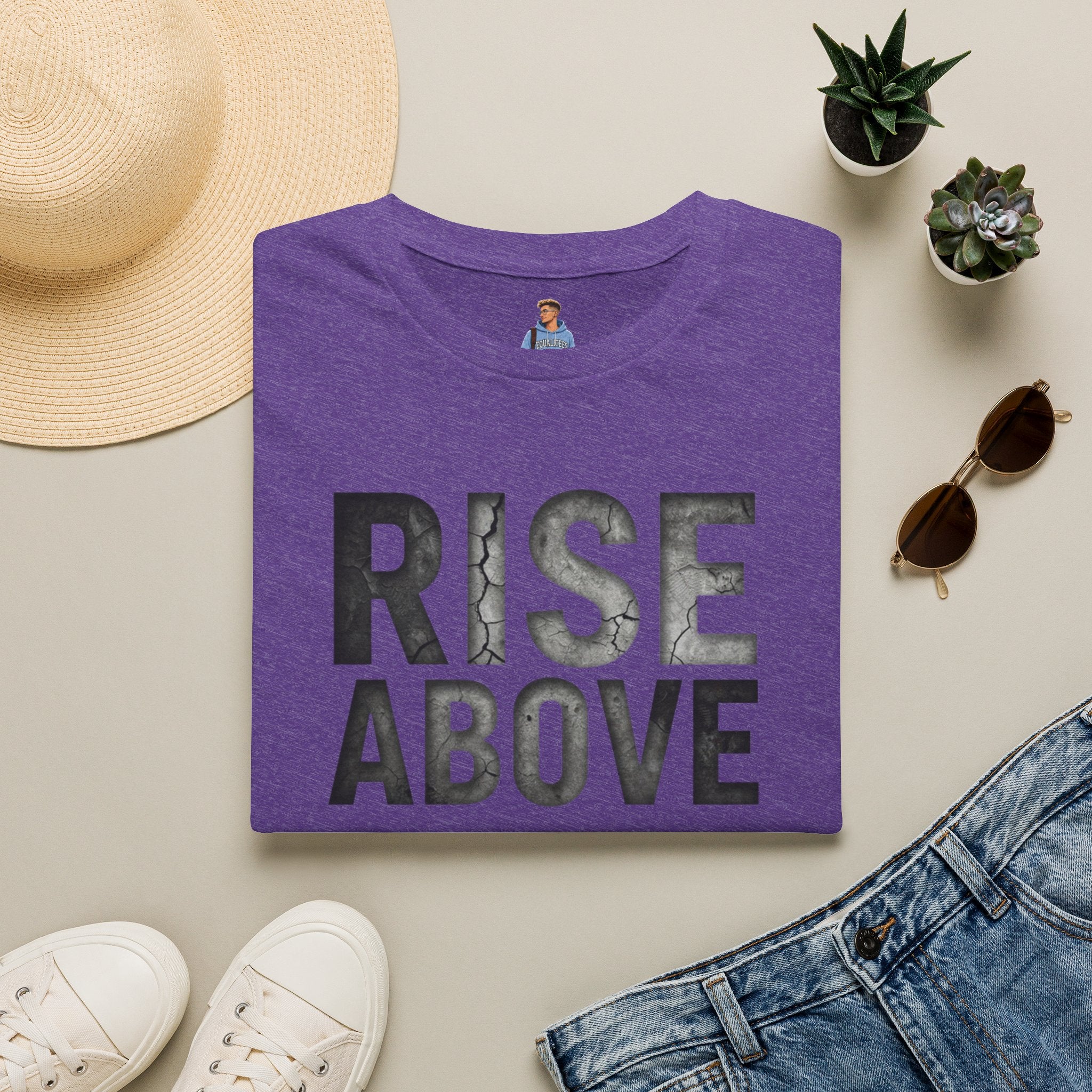 Rise Above Motivational Graphic T-Shirt