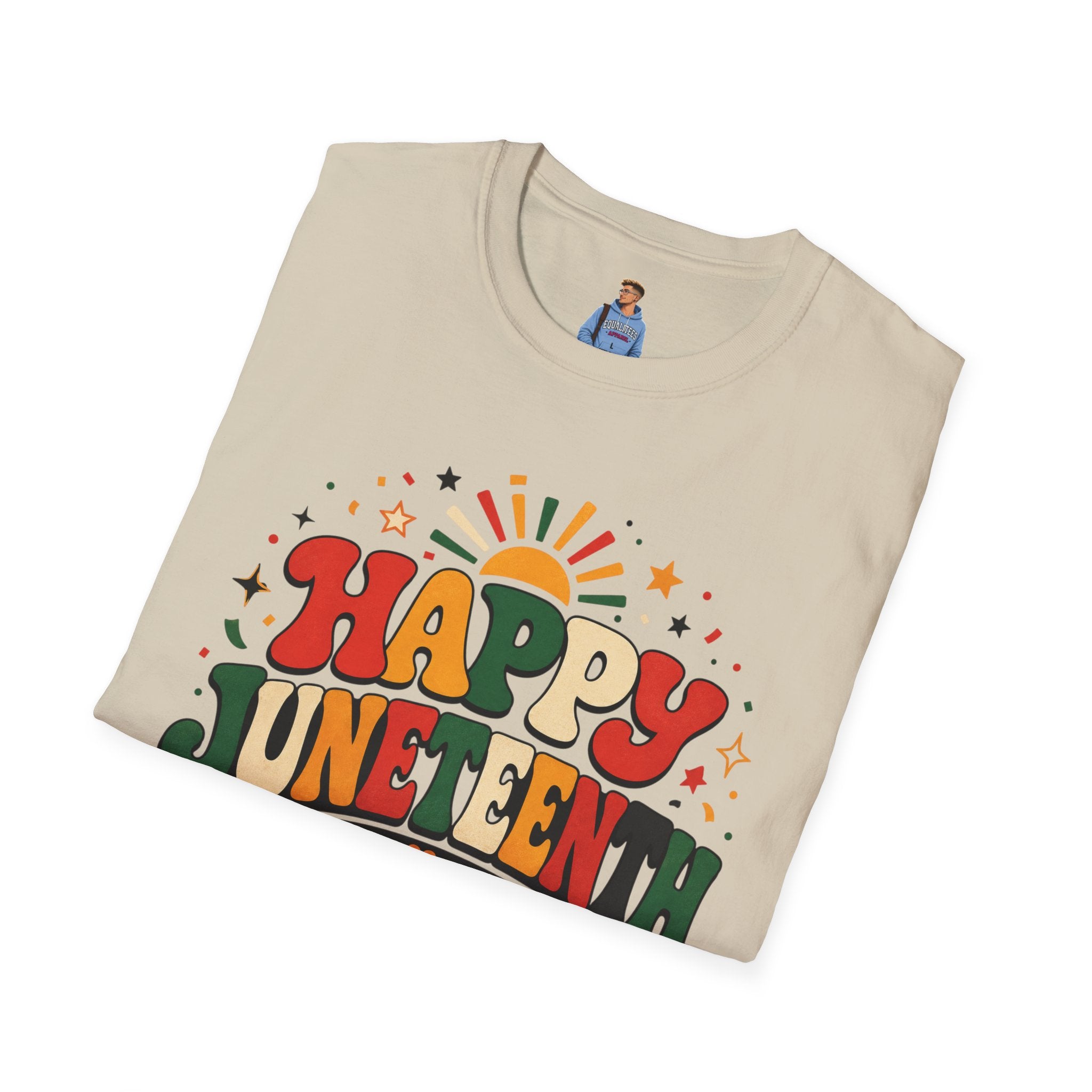 Juneteenth T-Shirt - "Happy Juneteenth" Retro Celebration Tee