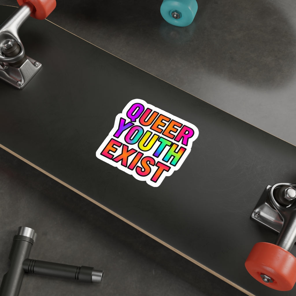 Die-Cut Stickers - QUEER YOUTH EXIST - EqualiTees.Me