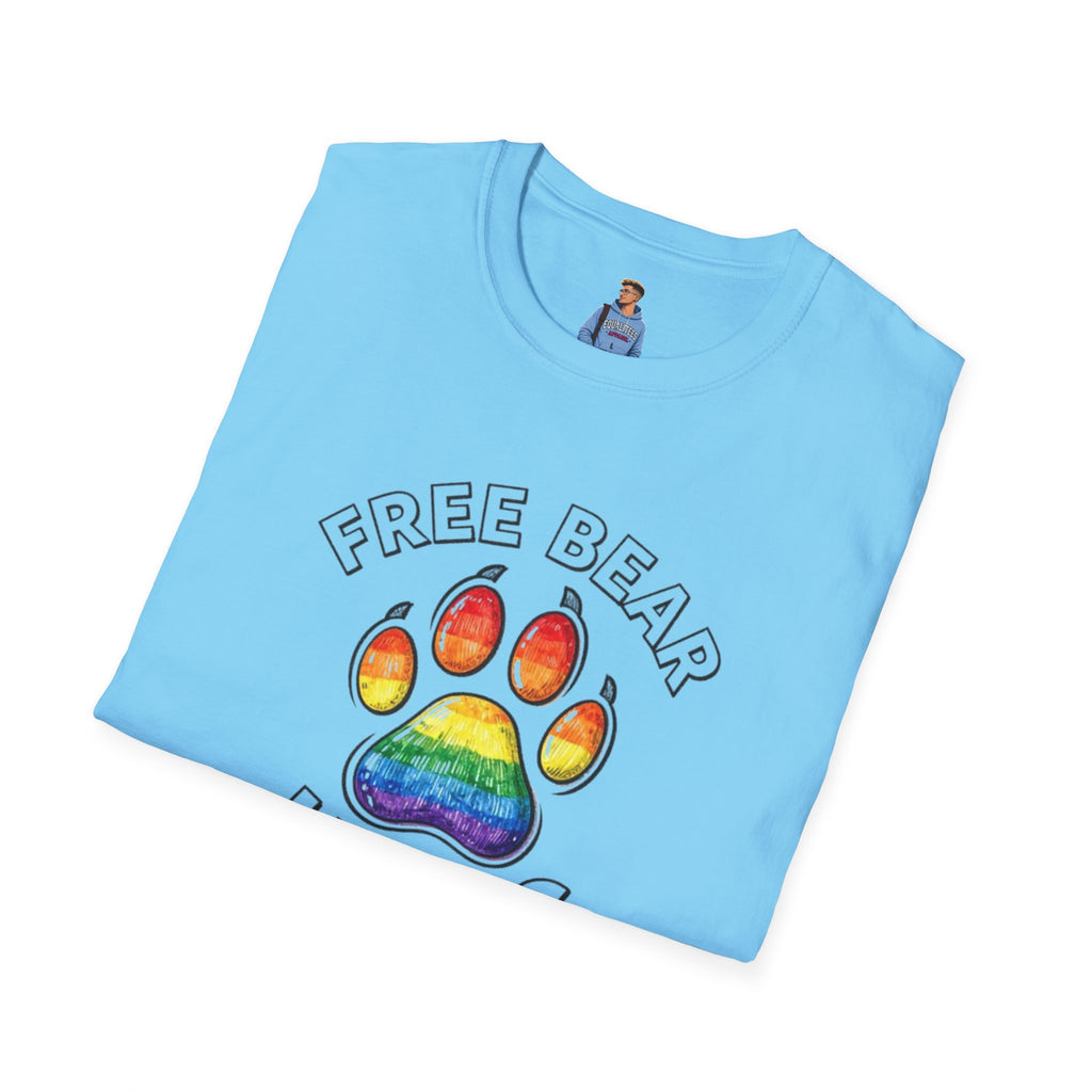Free Bear Hugs Rainbow Paw T-Shirt