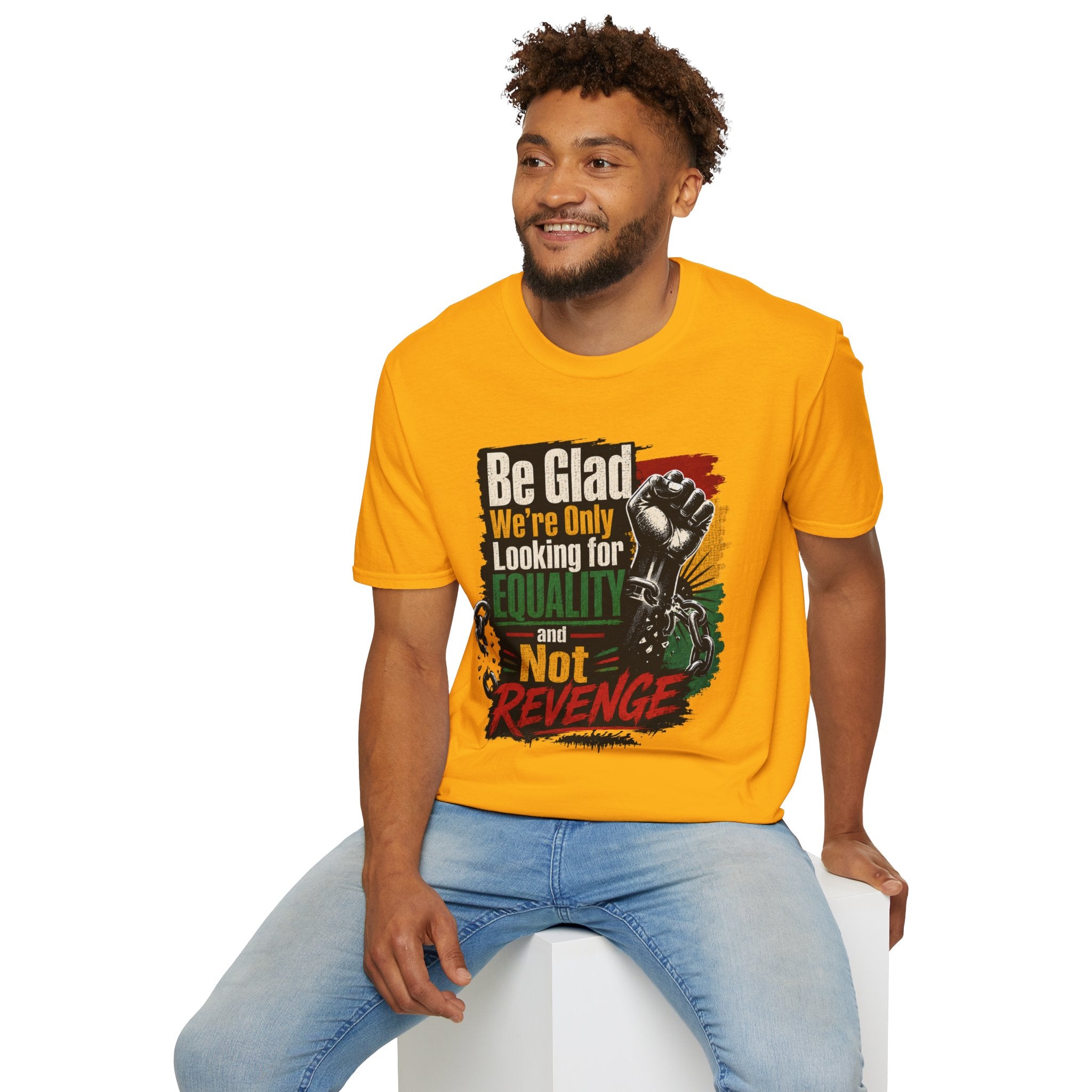 Be Glad We’re Only Looking for Equality T-Shirt — Black Power Fist Social Justice Tee