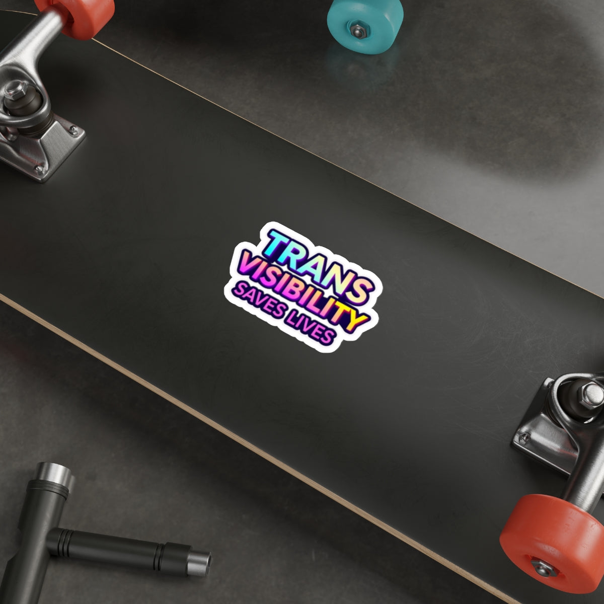 Die-Cut Stickers - TRANS VISIBILITY SAVES LIVES - EqualiTees.Me