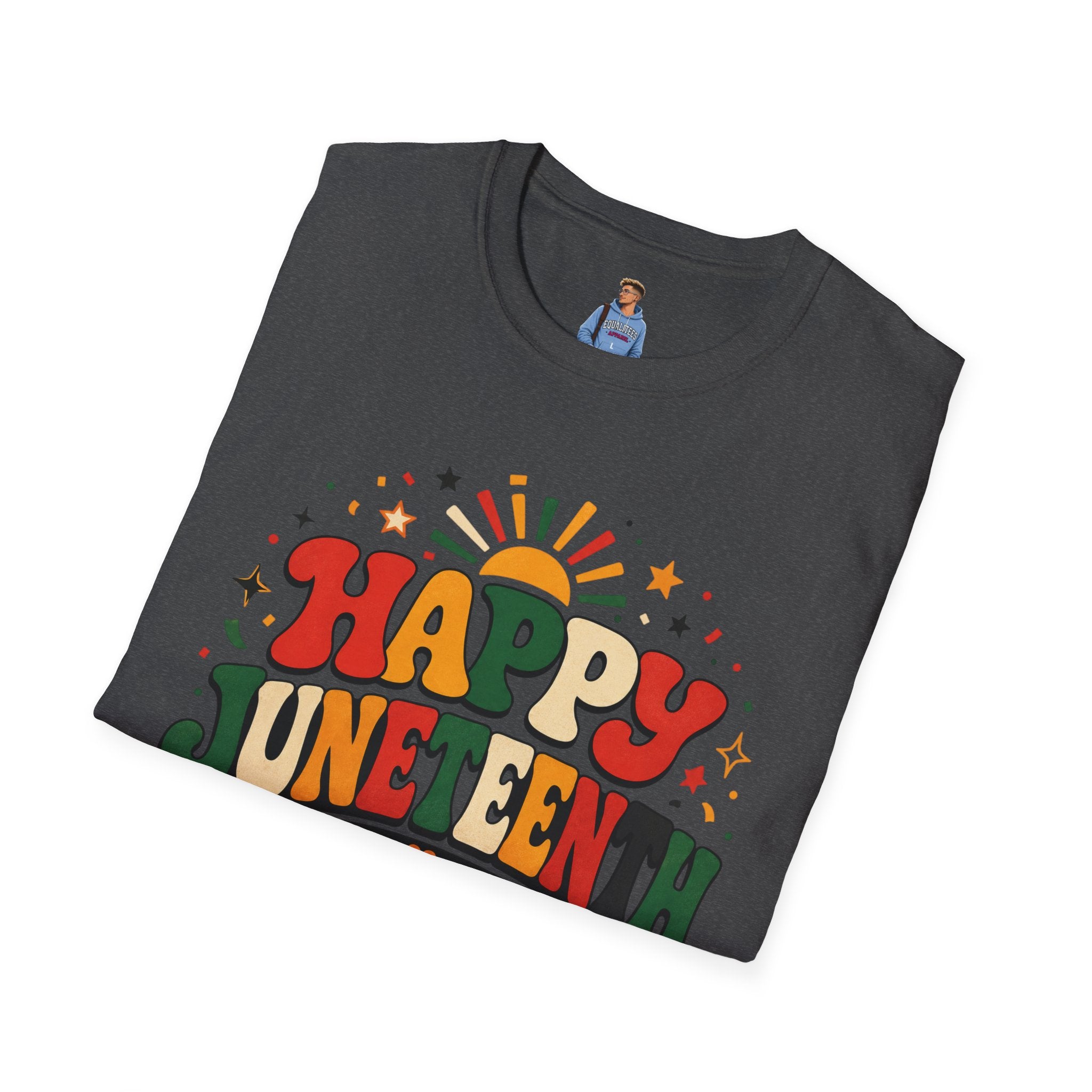 Juneteenth T-Shirt - "Happy Juneteenth" Retro Celebration Tee