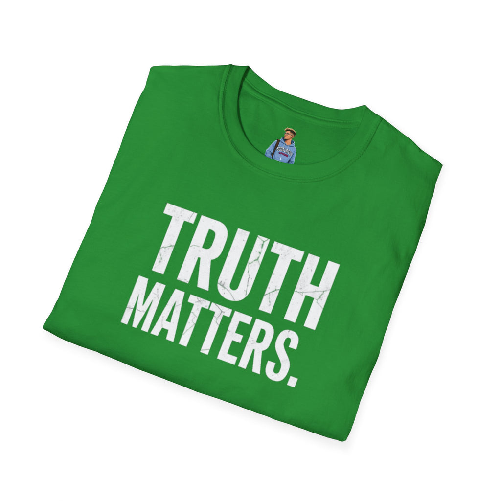 Camiseta unisex de estilo suave: camiseta con el lema "La verdad importa", ideal para activistas y uso diario.