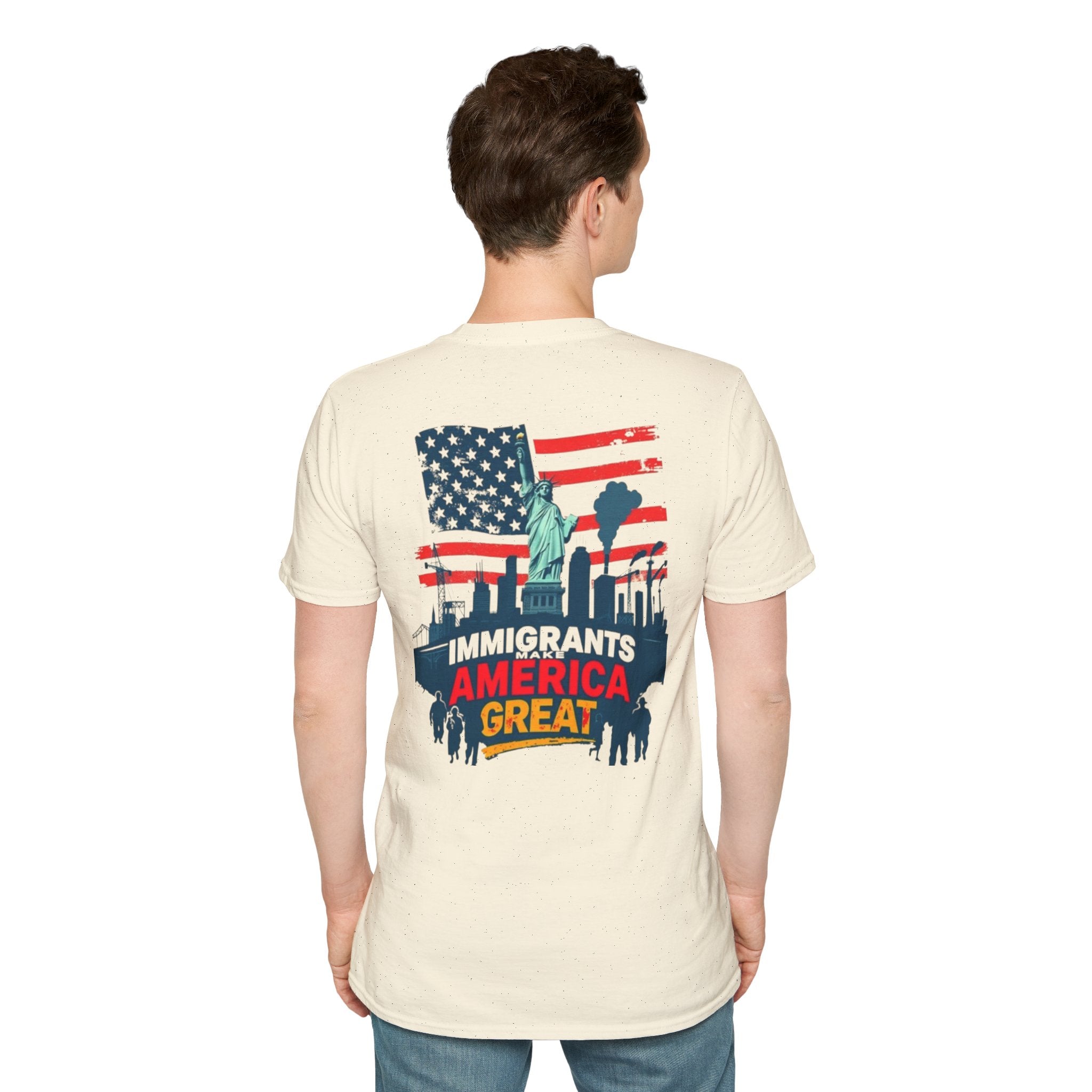 Estoy Contigo (I Am With You) Los inmigrantes hacen grande a Estados Unidos Camiseta unisex de estilo suave Camiseta clásica de protesta