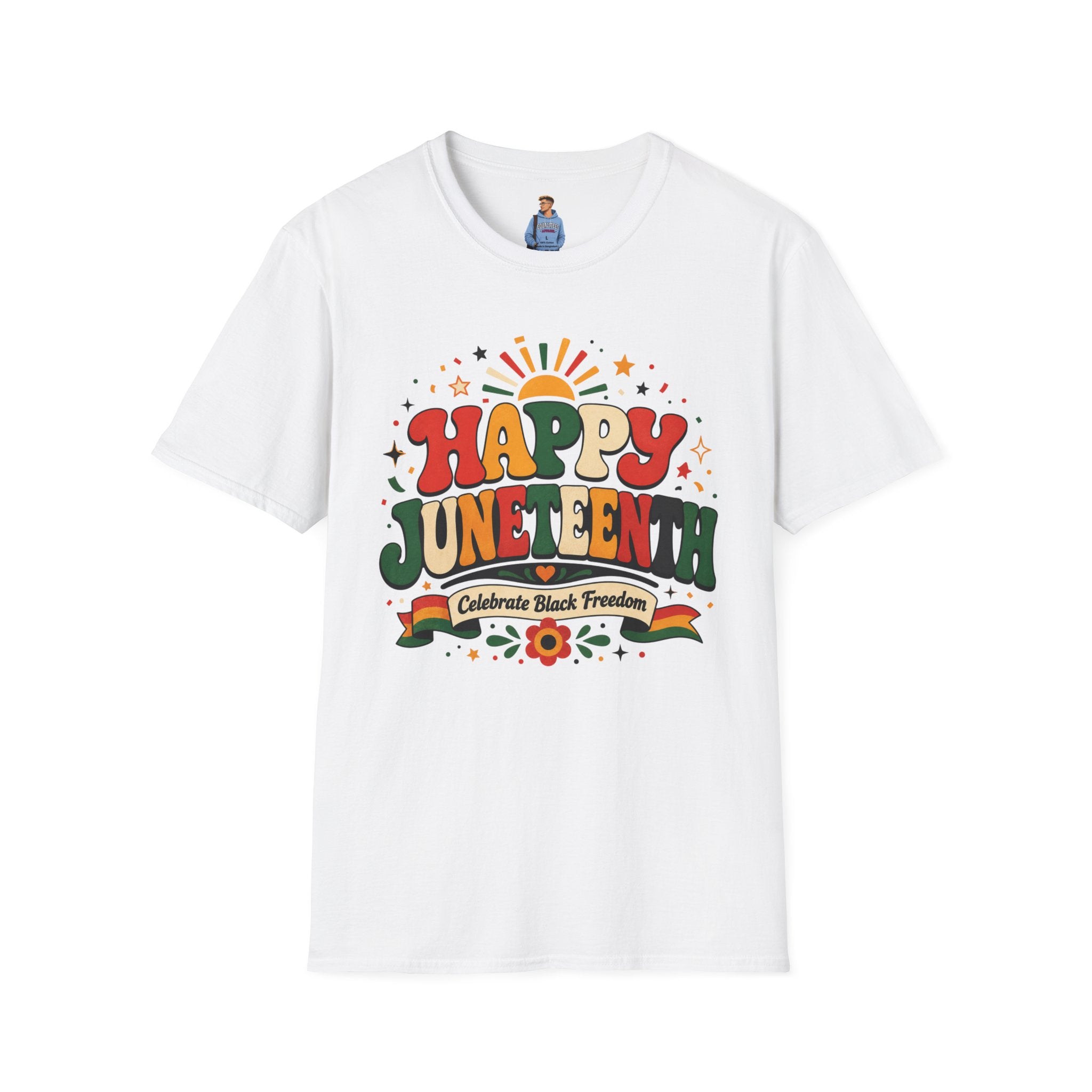 Juneteenth T-Shirt - "Happy Juneteenth" Retro Celebration Tee