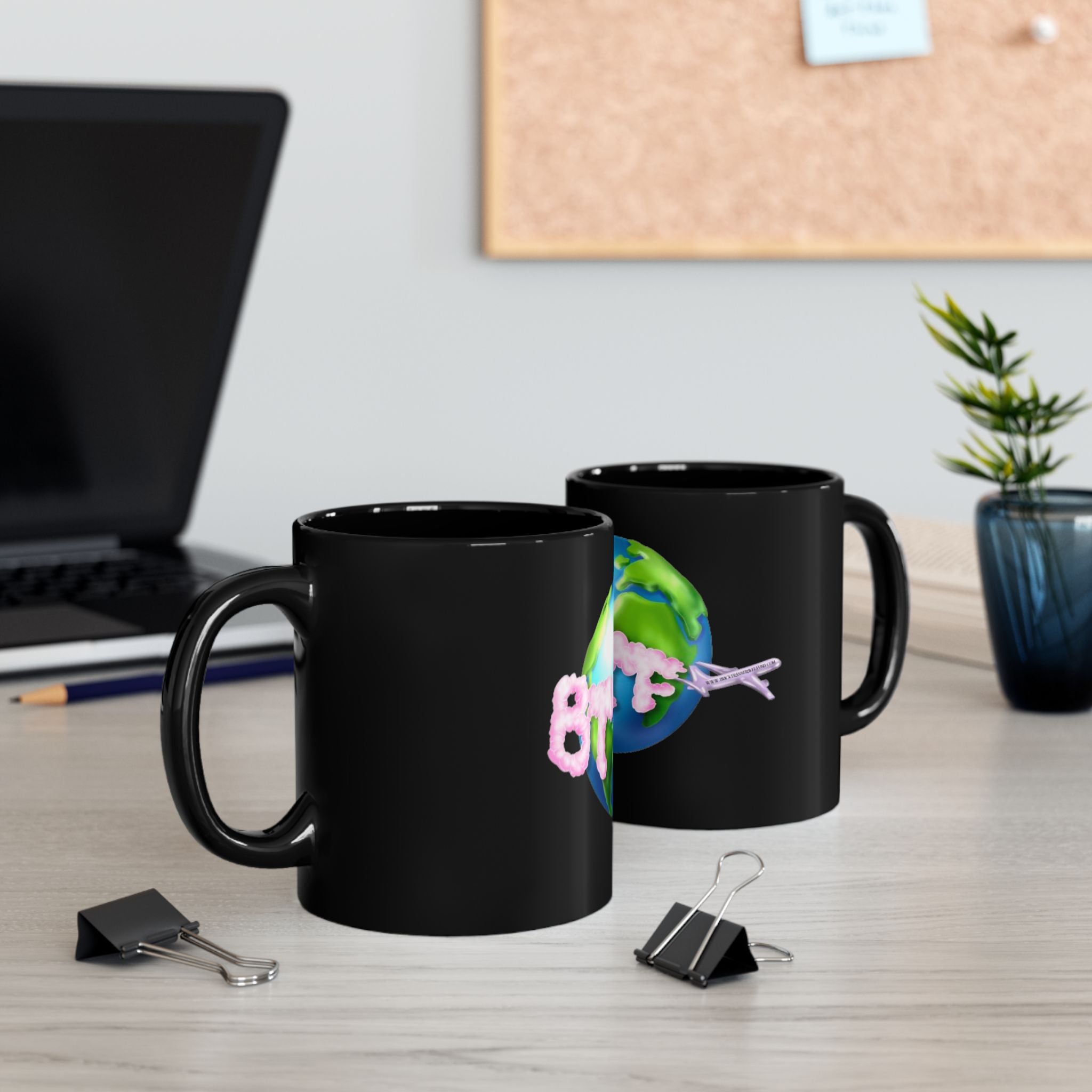 BTTF - Black Trans Travel Fund Black Ceramic Mug 11oz/15oz