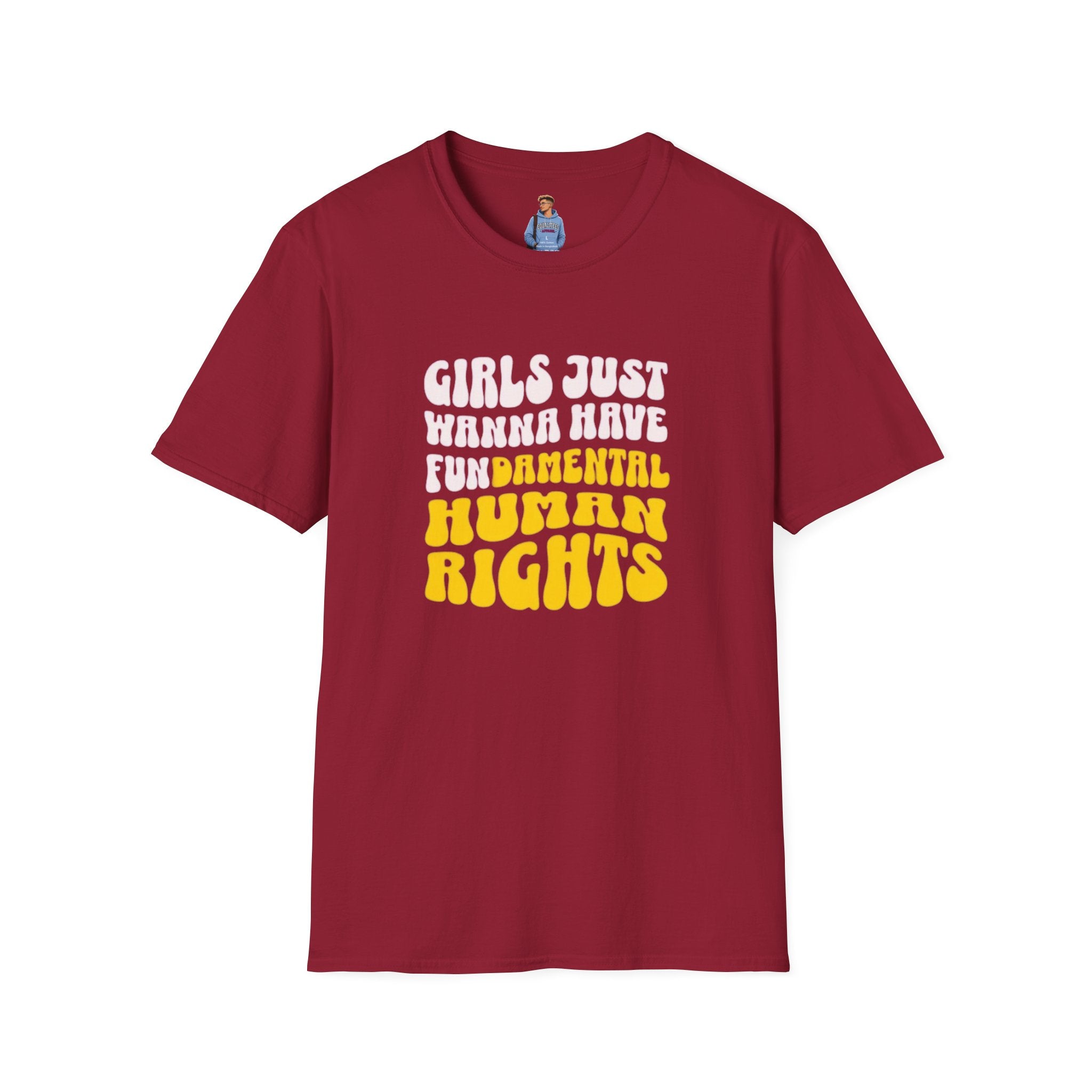 Camiseta unisex de estilo suave "Girls Just Wanna Have Fundamental Human Rights"