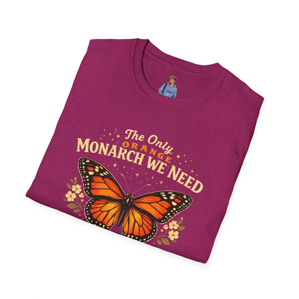 Monarch Butterfly T-Shirt — "The Only Orange Monarch We Need" No Kings Tee