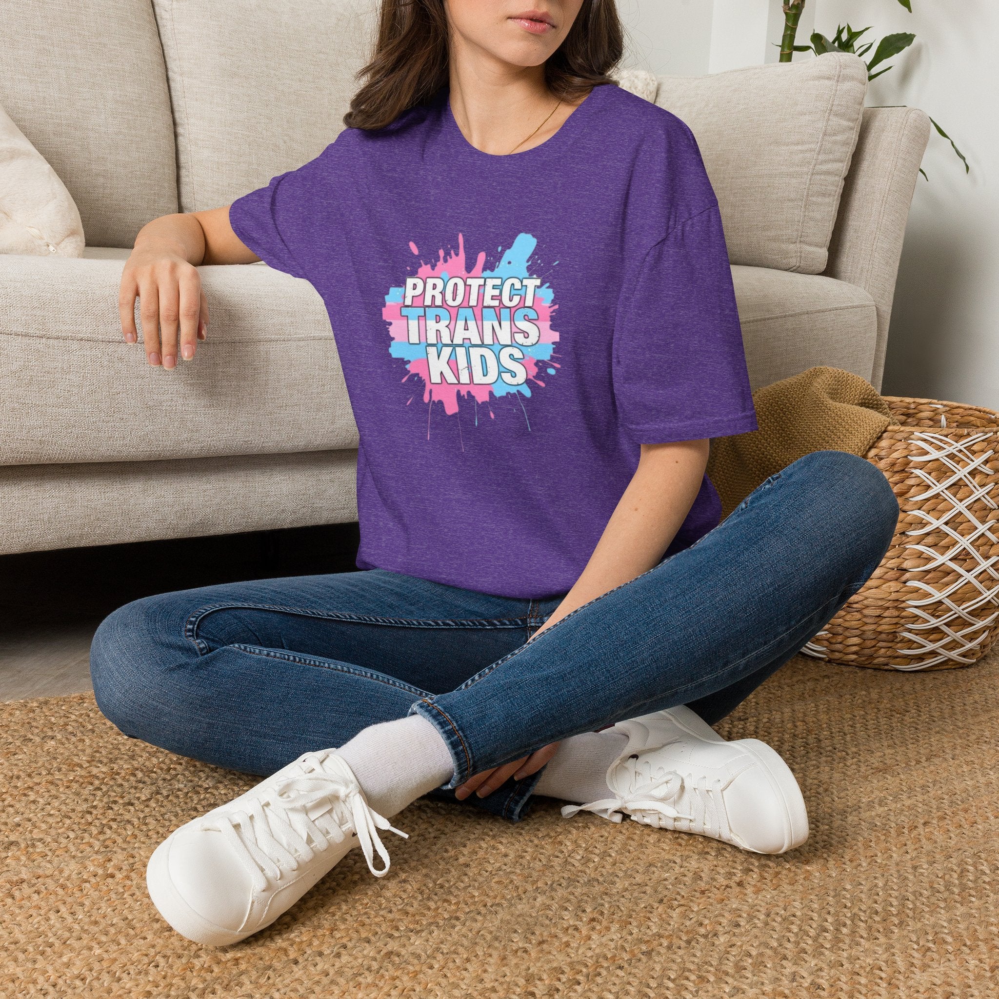 Camiseta unisex infantil "Protect Trans" - Ropa de apoyo LGBTQ+