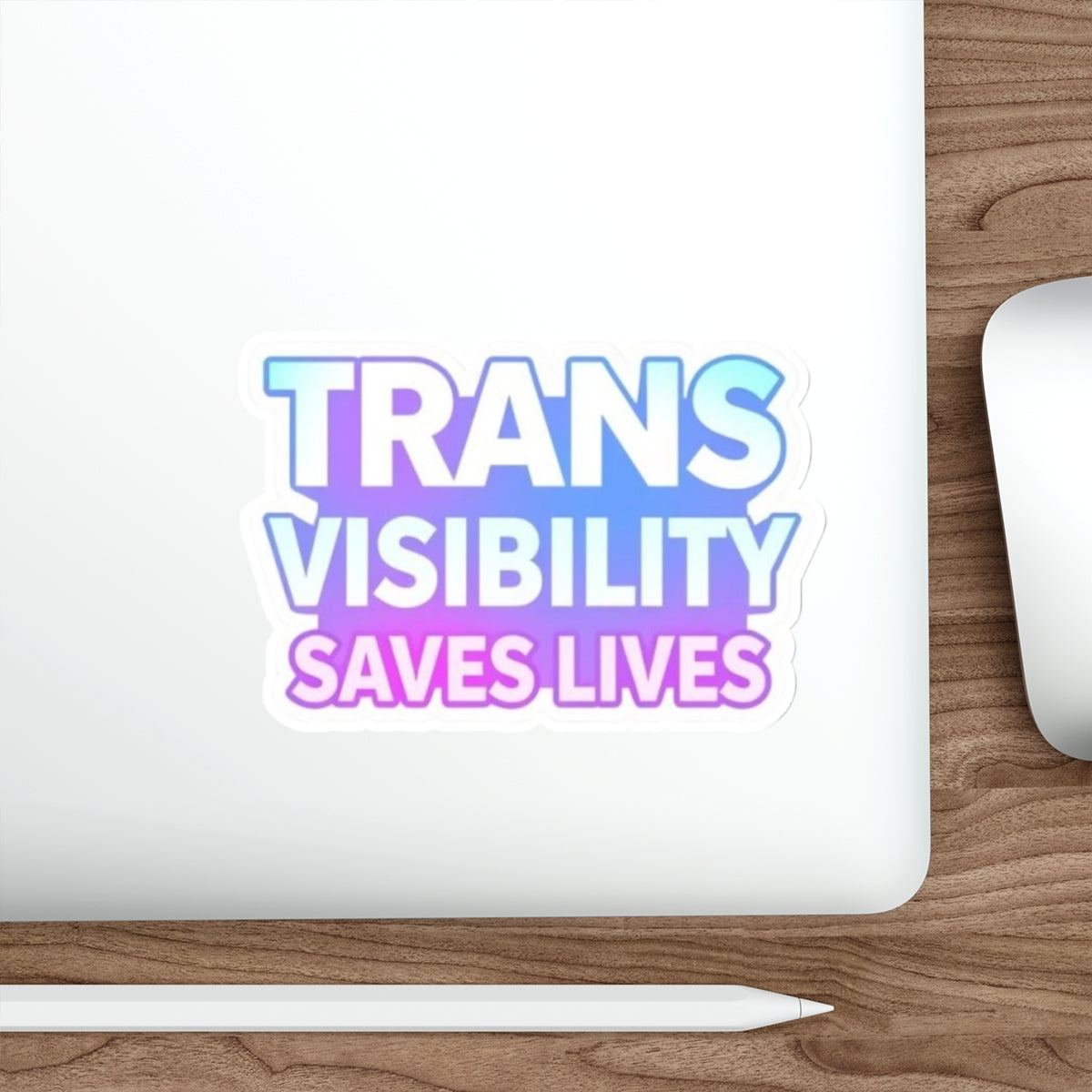 Die-Cut Stickers - TRANS VISIBILITY SAVES LIVES - EqualiTees.Me