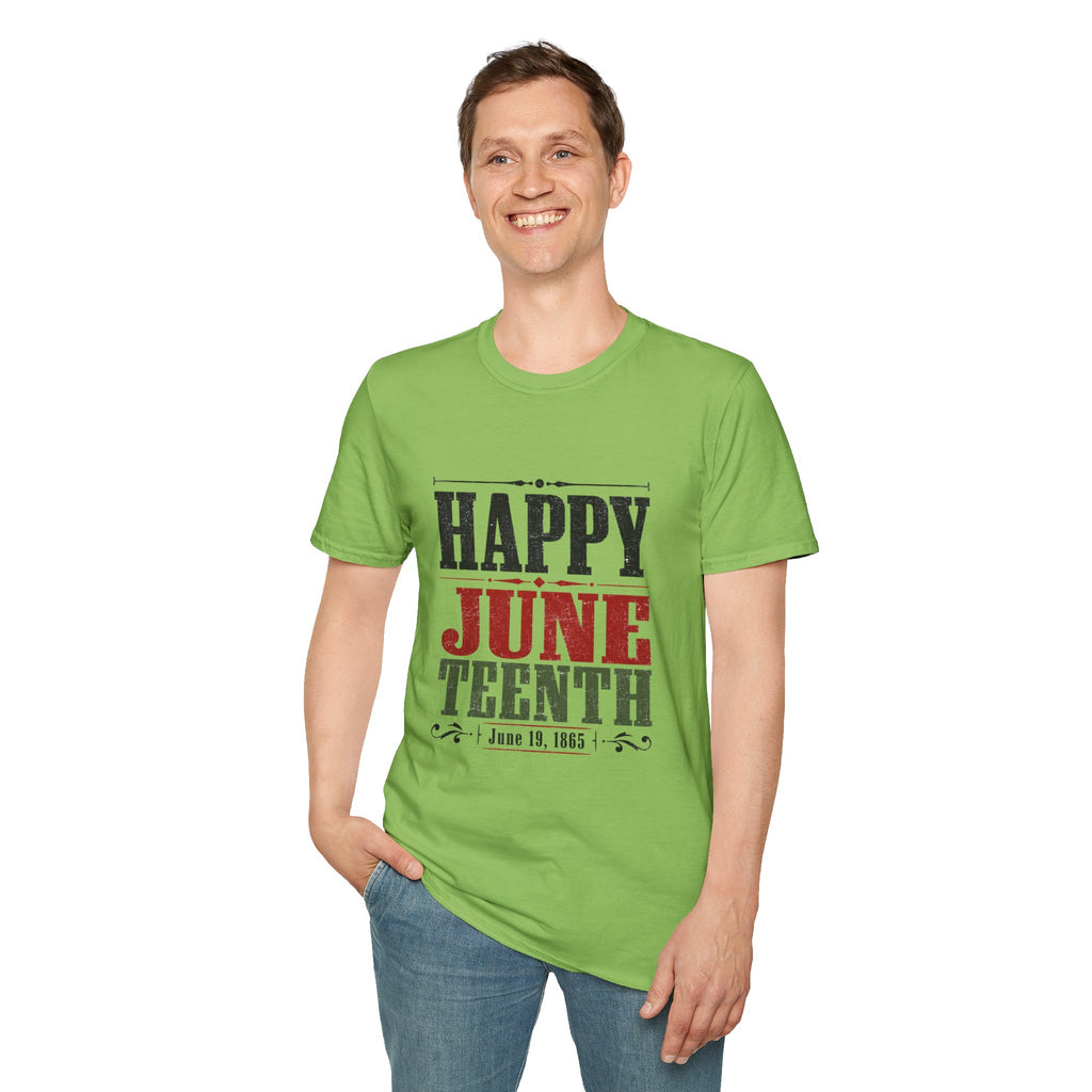 Juneteenth T-Shirt — "Happy Juneteenth" Celebration Tee
