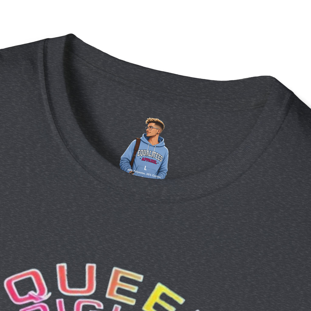 Unisex Softstyle T-Shirt - Queer Rights Are Human Rights Statement Tee