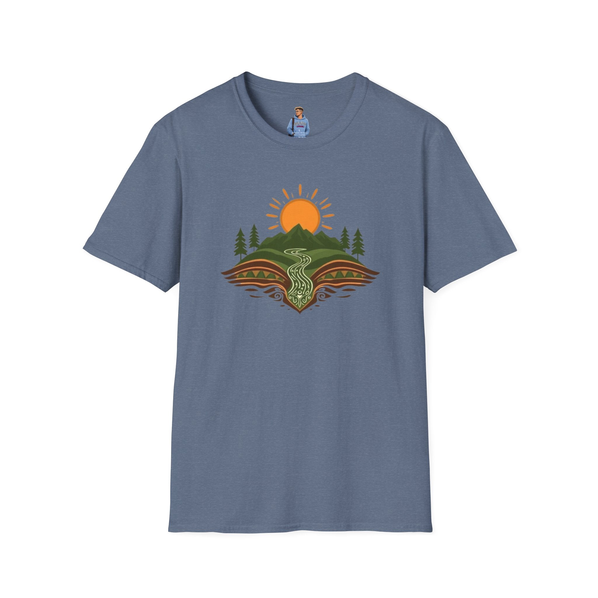Mountain Scene Unisex Softstyle T-shirt