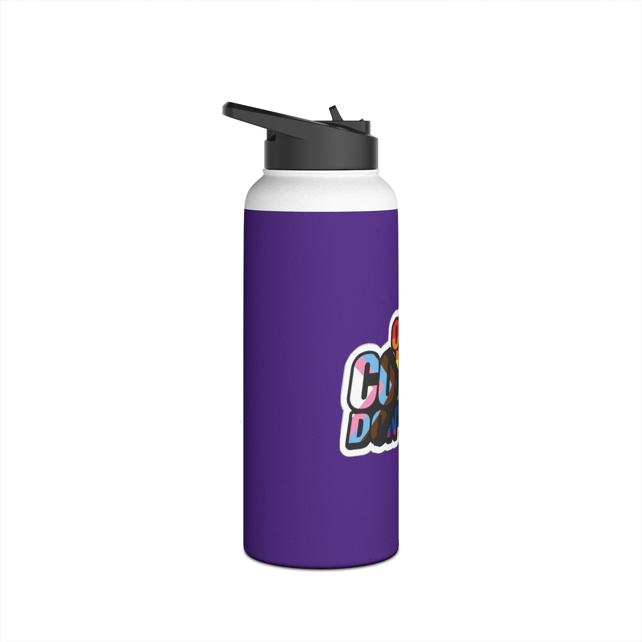 Teaching While Queer Stainless Steel Water Bottle - Perfect for Educators and Allies - EqualiTees.Me