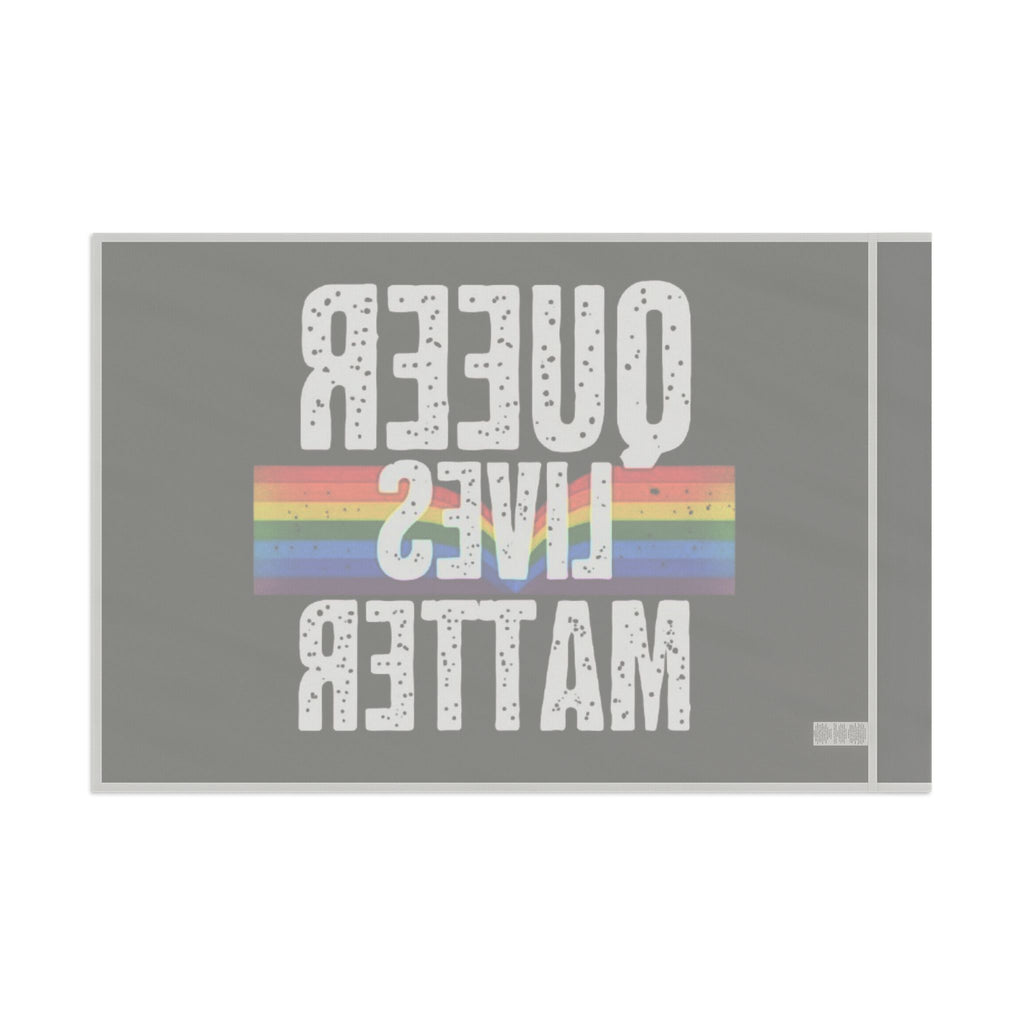 Queer Lives matter Flag - Aesthetic LGBTQ+ Banner for Celebration & Home Decor - EqualiTees.Me