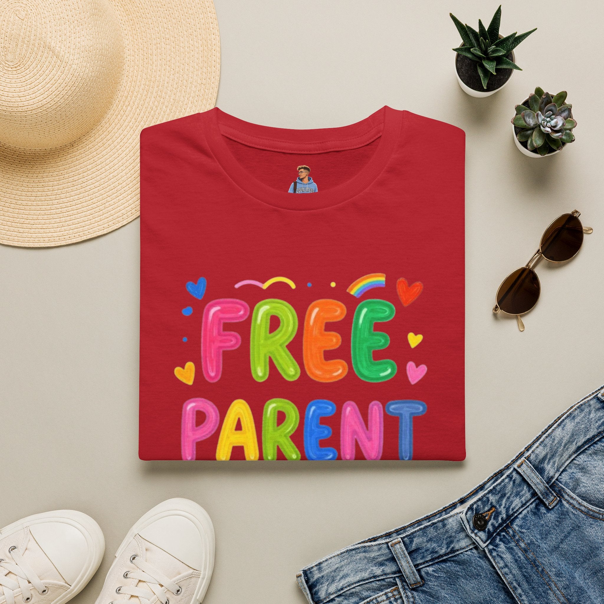 Free Parent Hugs Affirming T-Shirt
