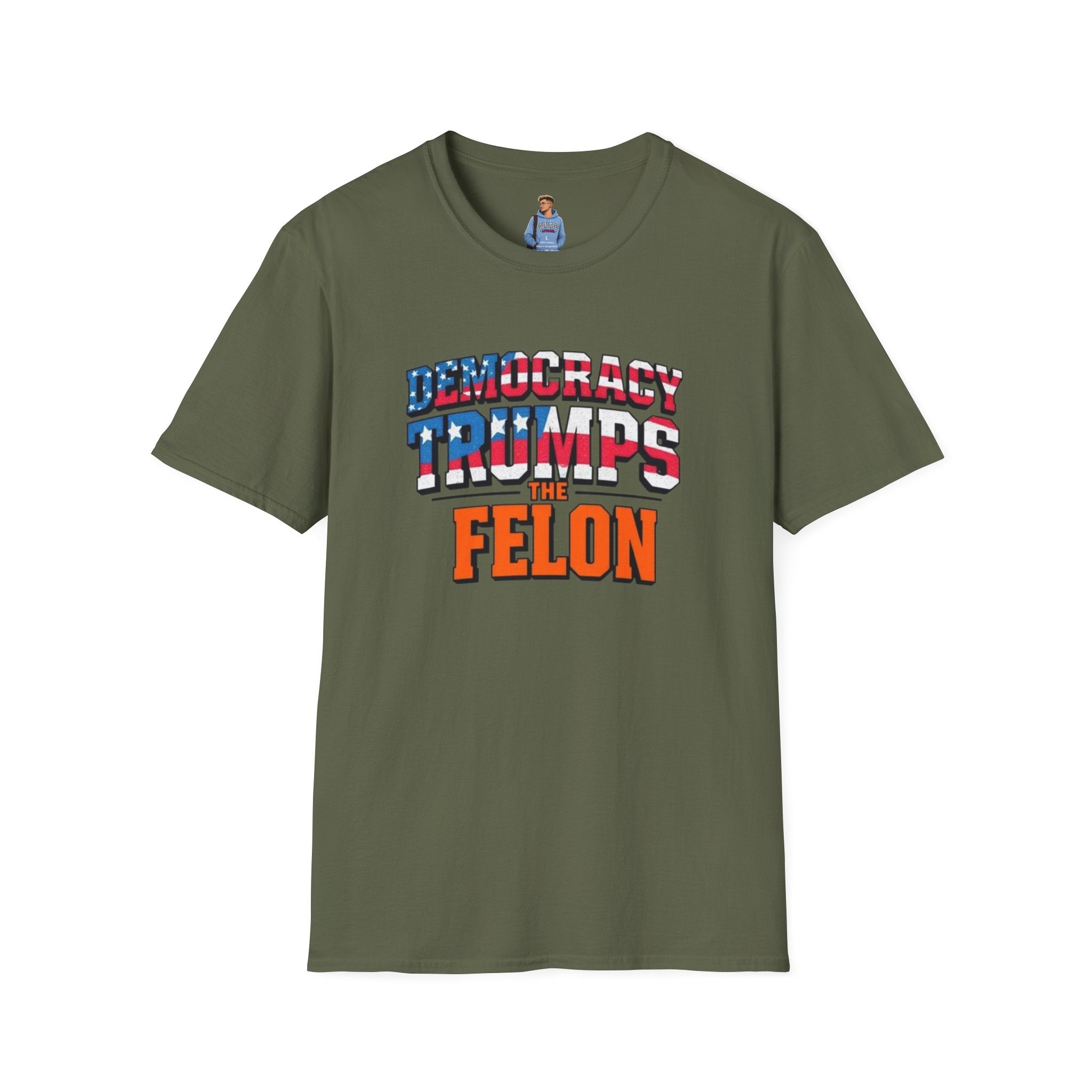 Democracy Trumps the Felon Graphic Tee
