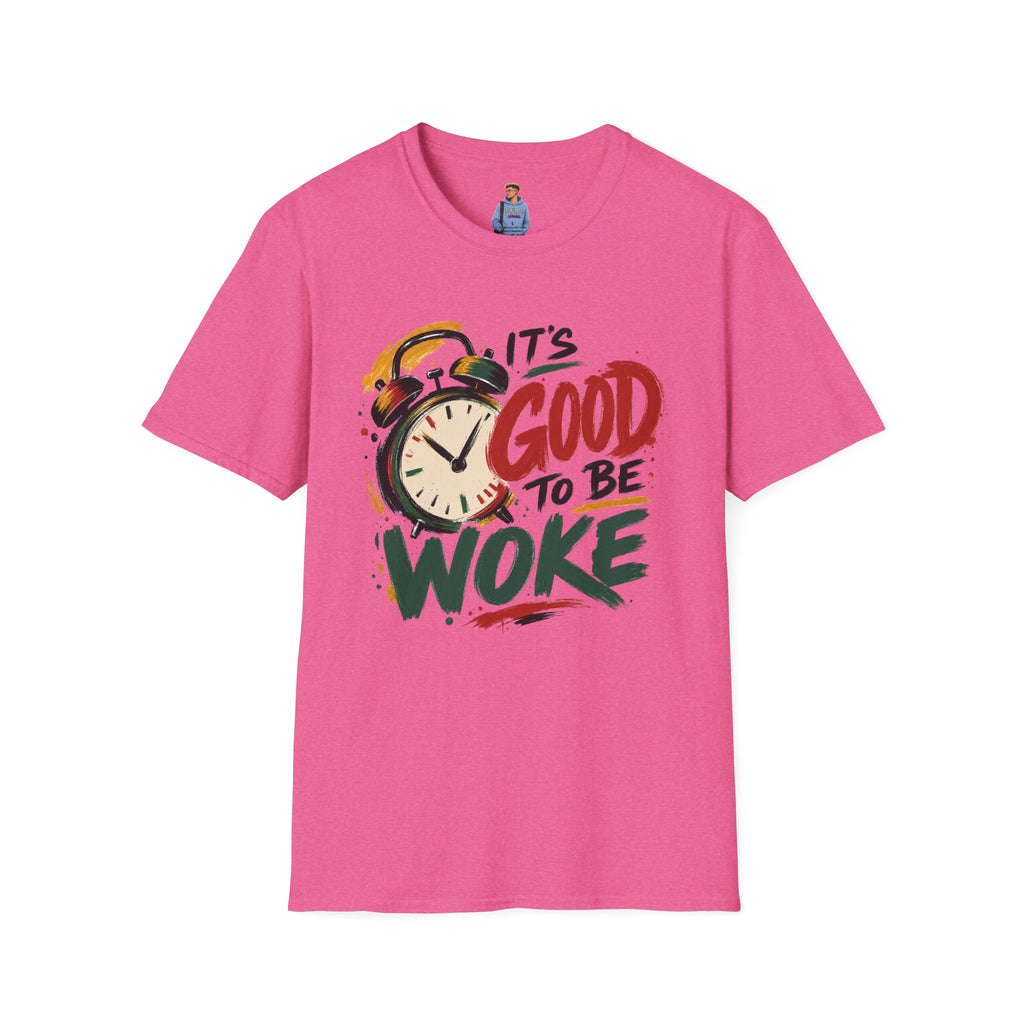 T-Shirt — "It's Good To Be Woke" Graphic Tee (Alarm Clock Design)