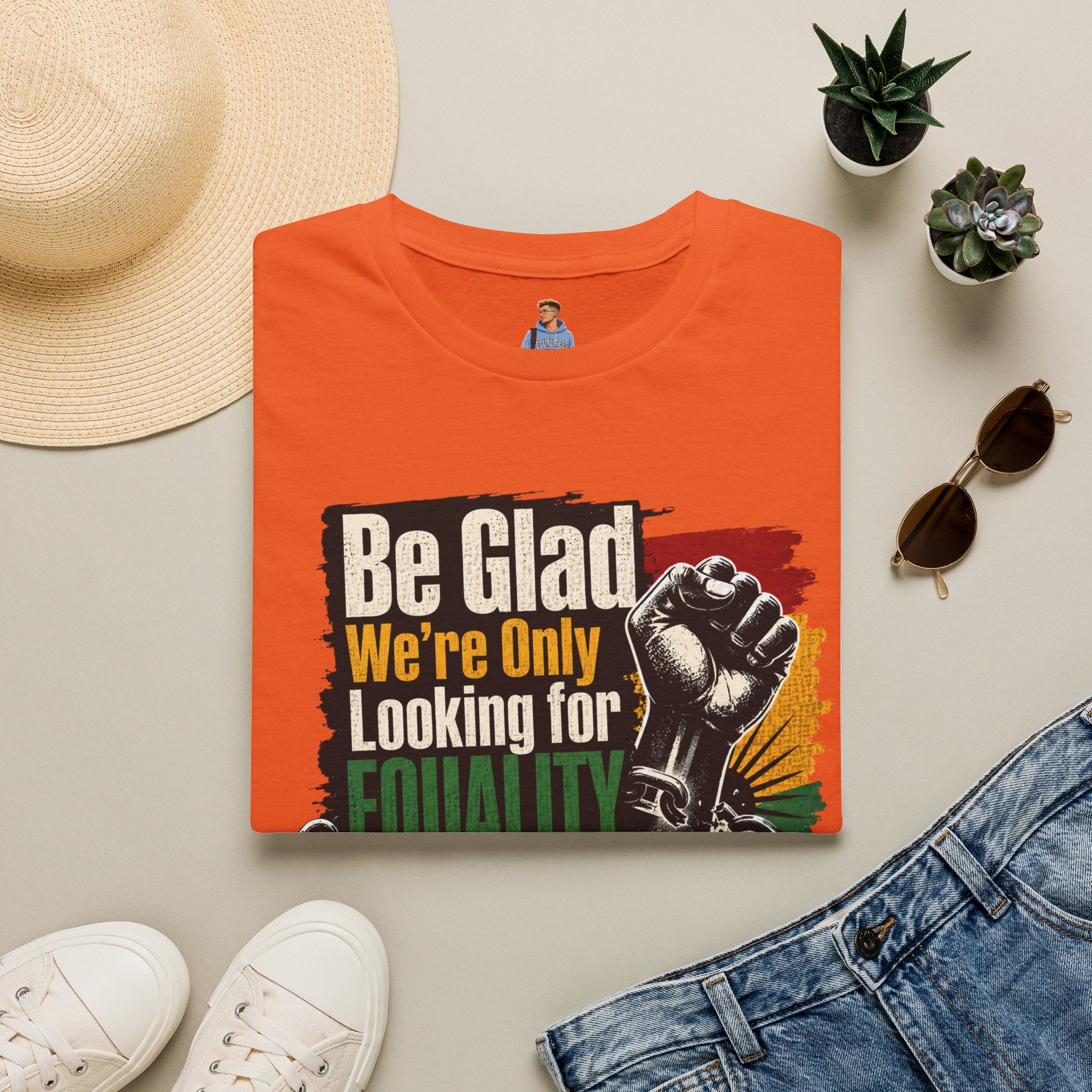 Be Glad We’re Only Looking for Equality T-Shirt — Black Power Fist Social Justice Tee