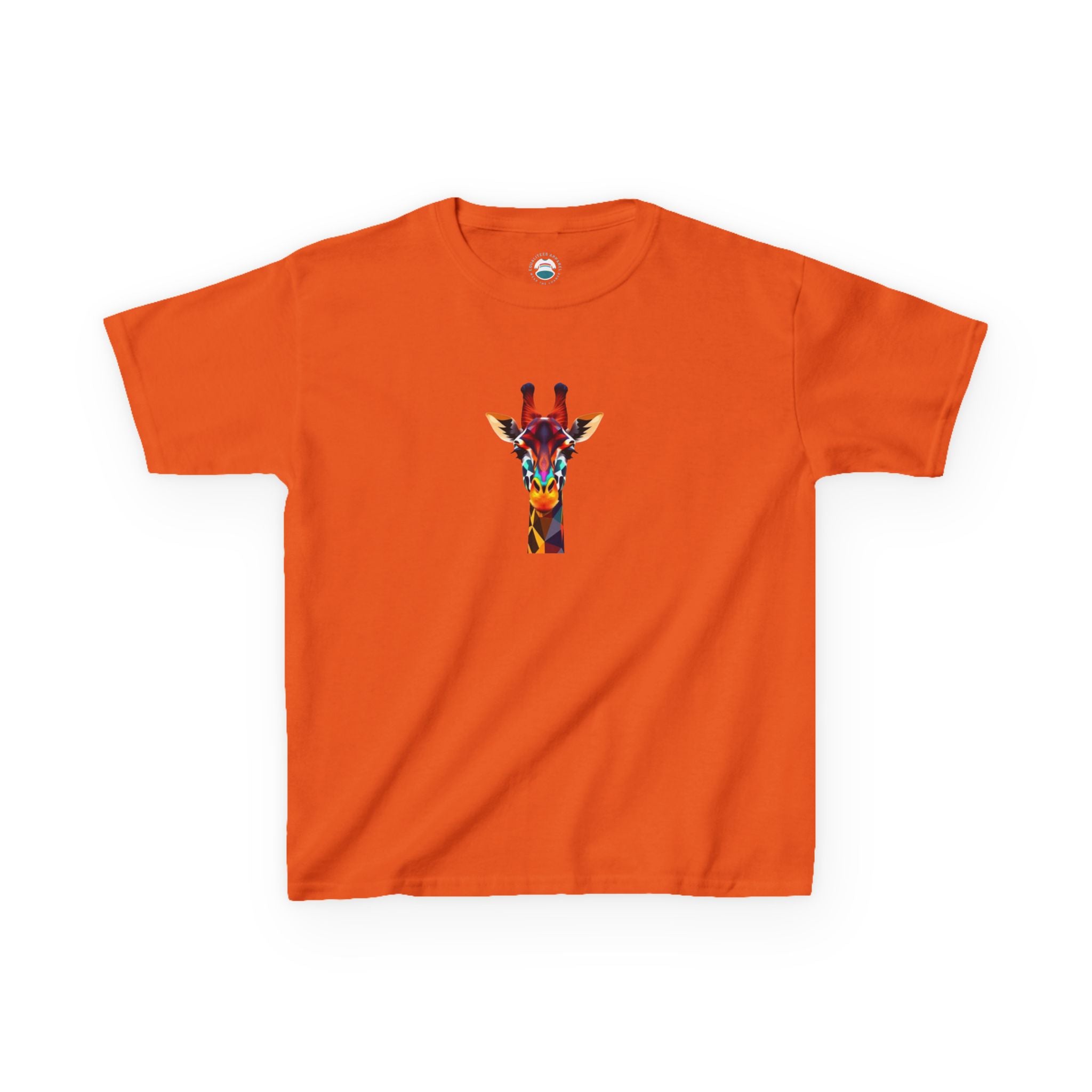 Colorful Fractal Giraffe Kids Heavy Cotton™ Tee - EqualiTees.Me