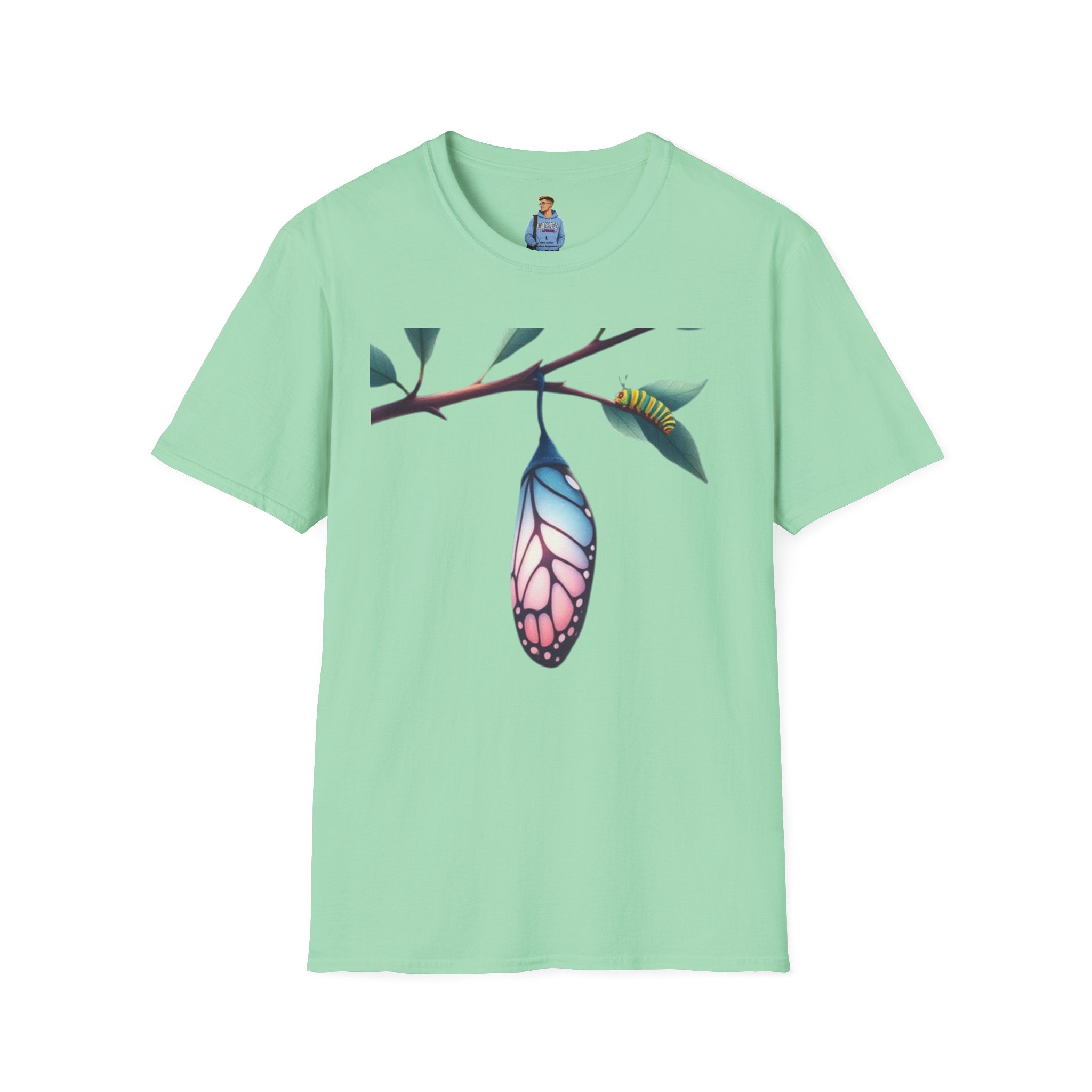Trans Caterpillar to Butterfly Graphic T-Shirt