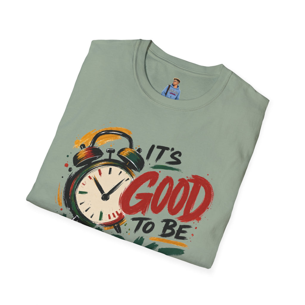 T-Shirt — "It's Good To Be Woke" Graphic Tee (Alarm Clock Design)