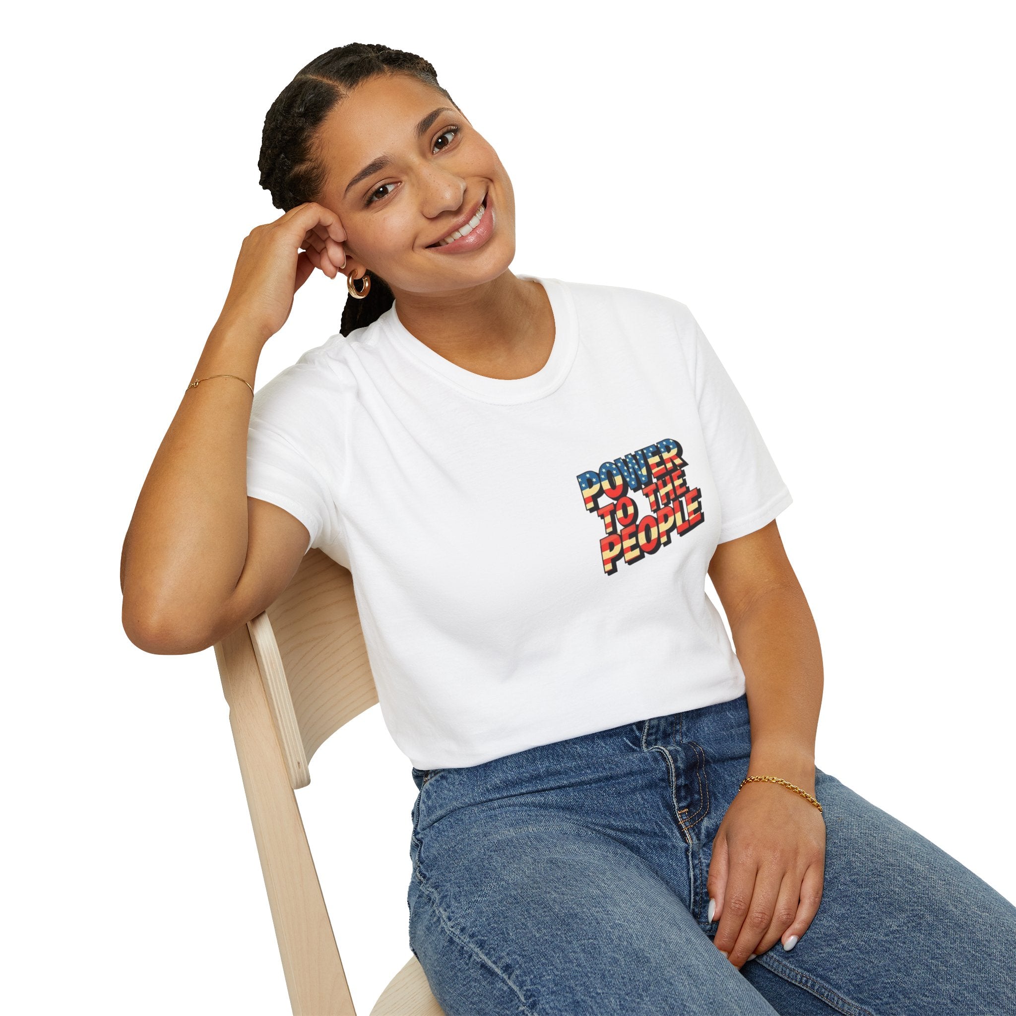 Camiseta unisex de estilo suave Power to the People, camiseta clásica de protesta