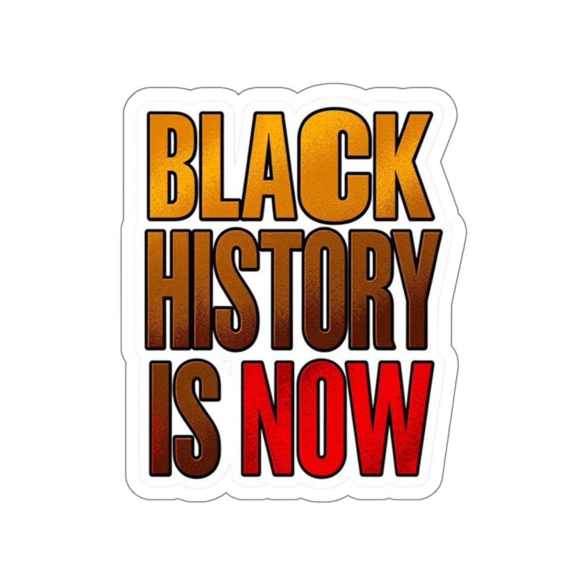 BLACK HISTORY IS NOW Sticker - EqualiTees.Me