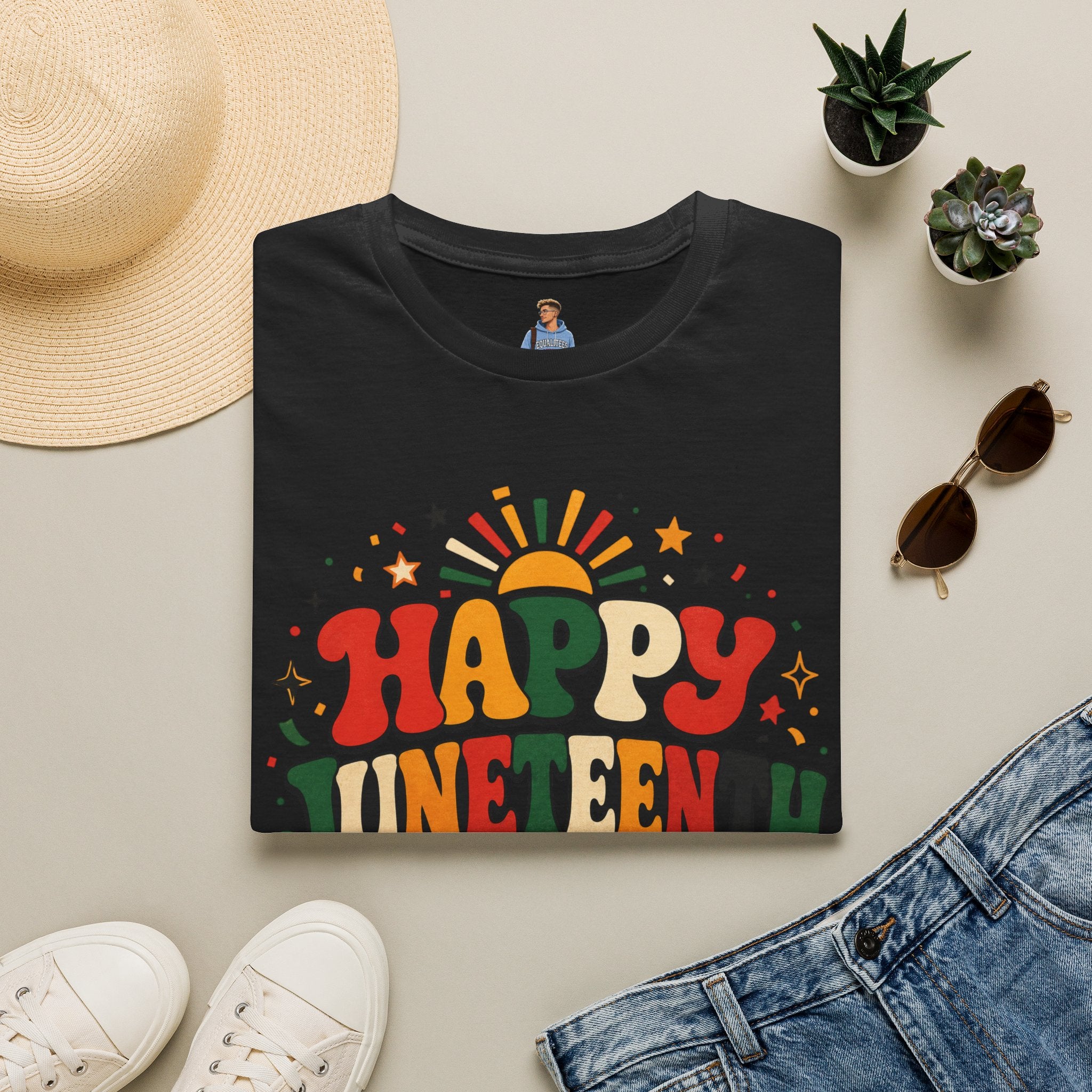 Juneteenth T-Shirt - "Happy Juneteenth" Retro Celebration Tee