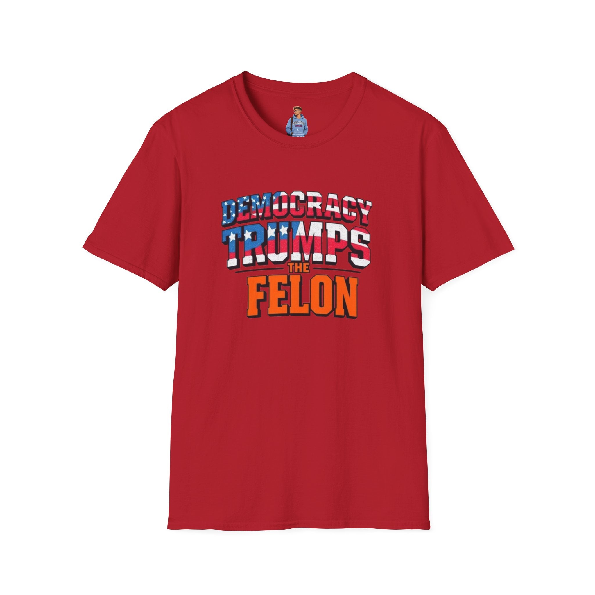 Democracy Trumps the Felon Graphic Tee