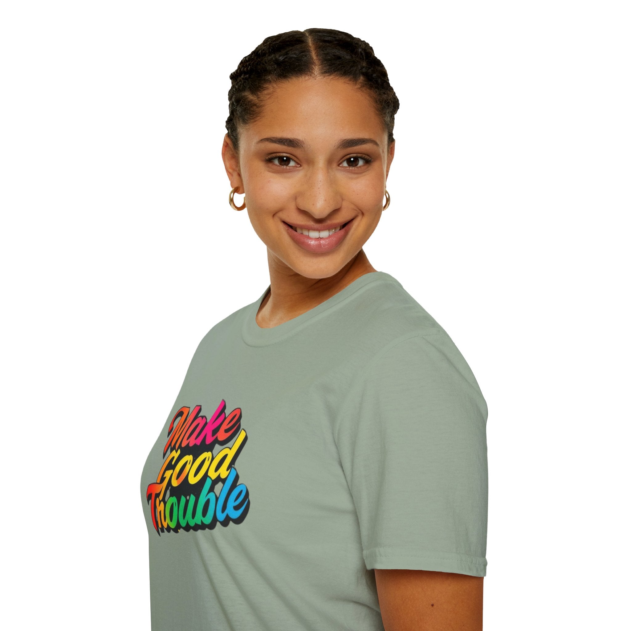 Make Good Trouble' Rainbow T-Shirt