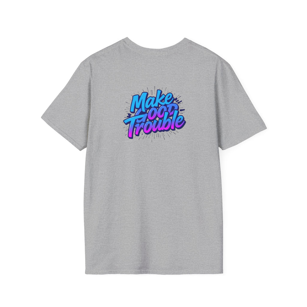 Make Good Trouble Blue Graphic Unisex T-Shirt - Fun & Bold Design for Everyday Wear